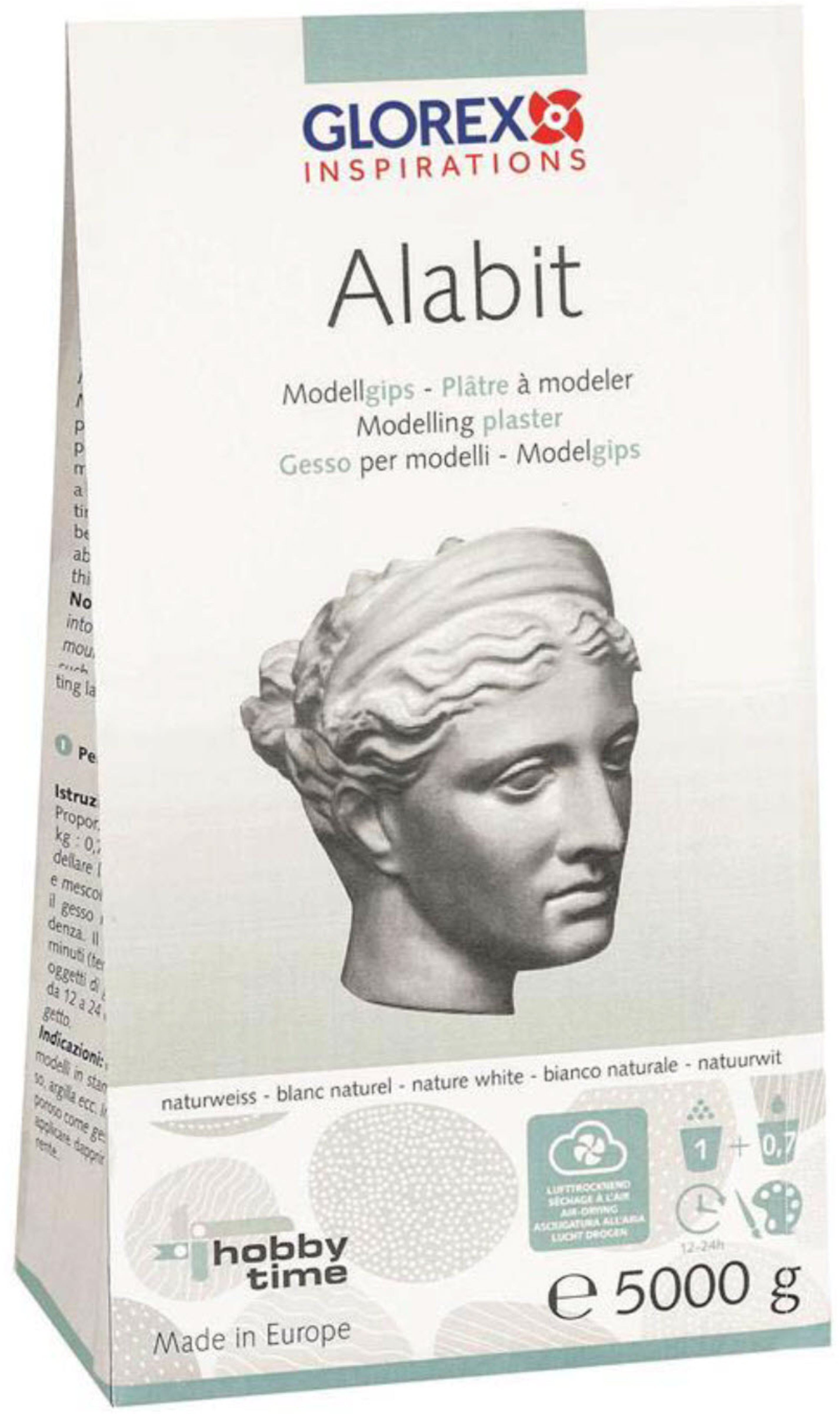 GLOREX Modellgips, Alabit, Weiss, 5,0 kg, 62608430