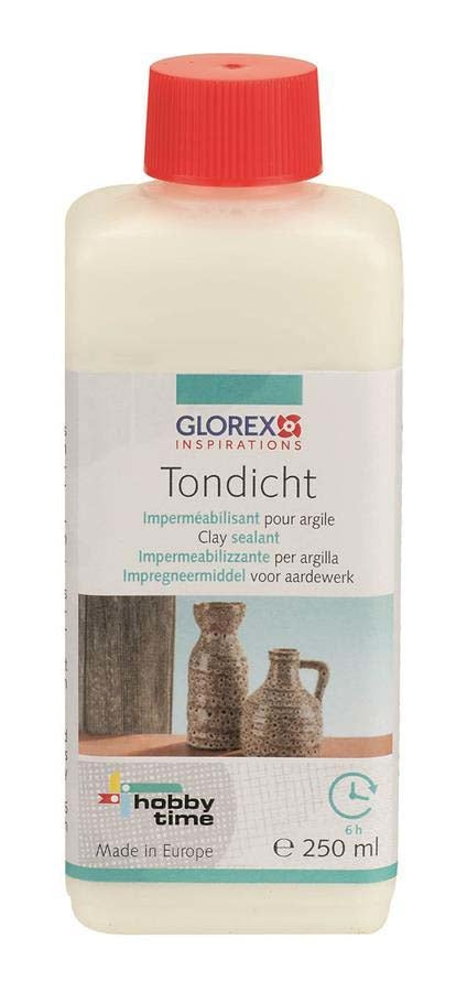 GLOREX Versiegler/Dichtmittel Tondicht – 60 × 60 × 140 mm, 250 ml, für Ton, Keramik