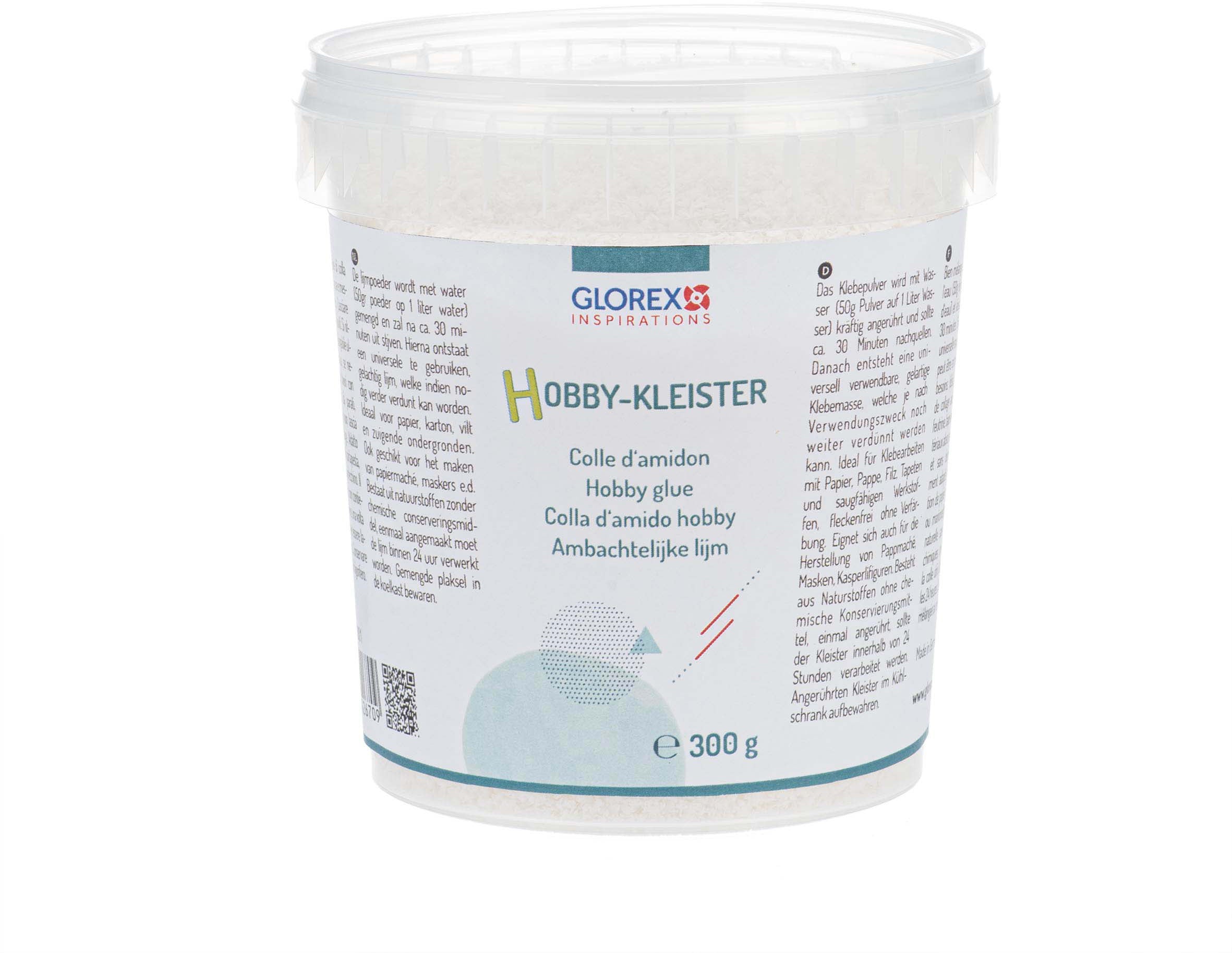 GLOREX Hobby Kleister – 300 g, für Papier, Pappe, Filz