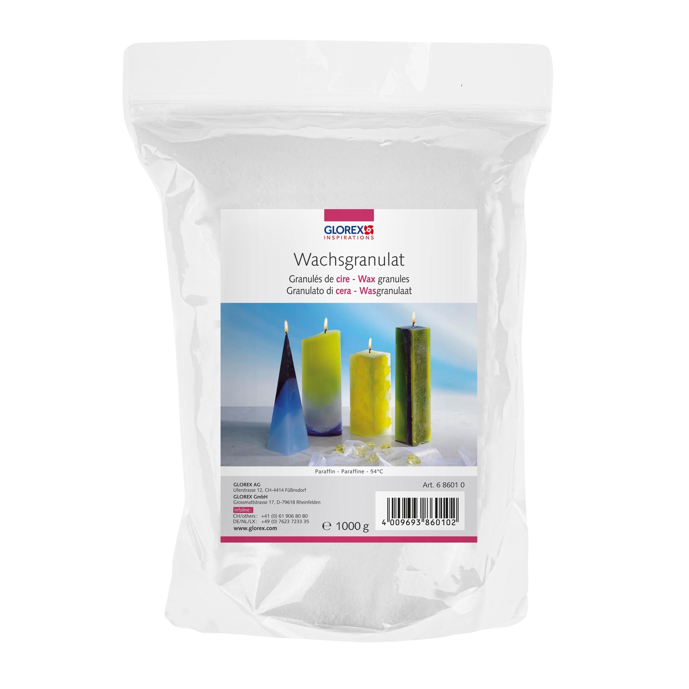 GLOREX Wachsgranulat, Paraffinbasiert, 1,0 kg, 686010