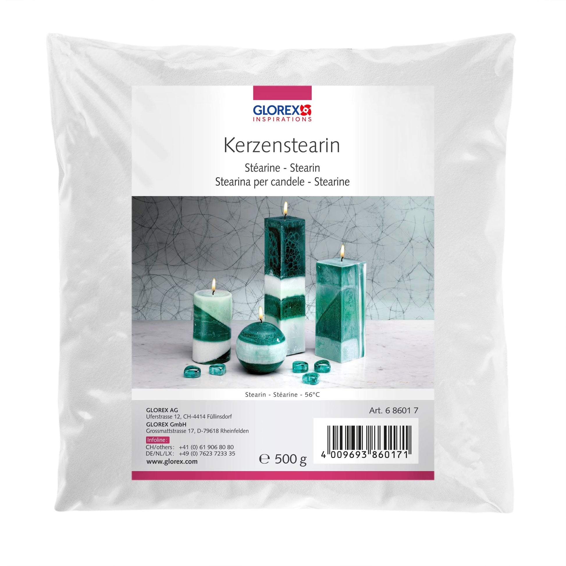 GLOREX Kerzenstearin, 16,0 × 5,0 × 17,5 cm, 518 g, 686017