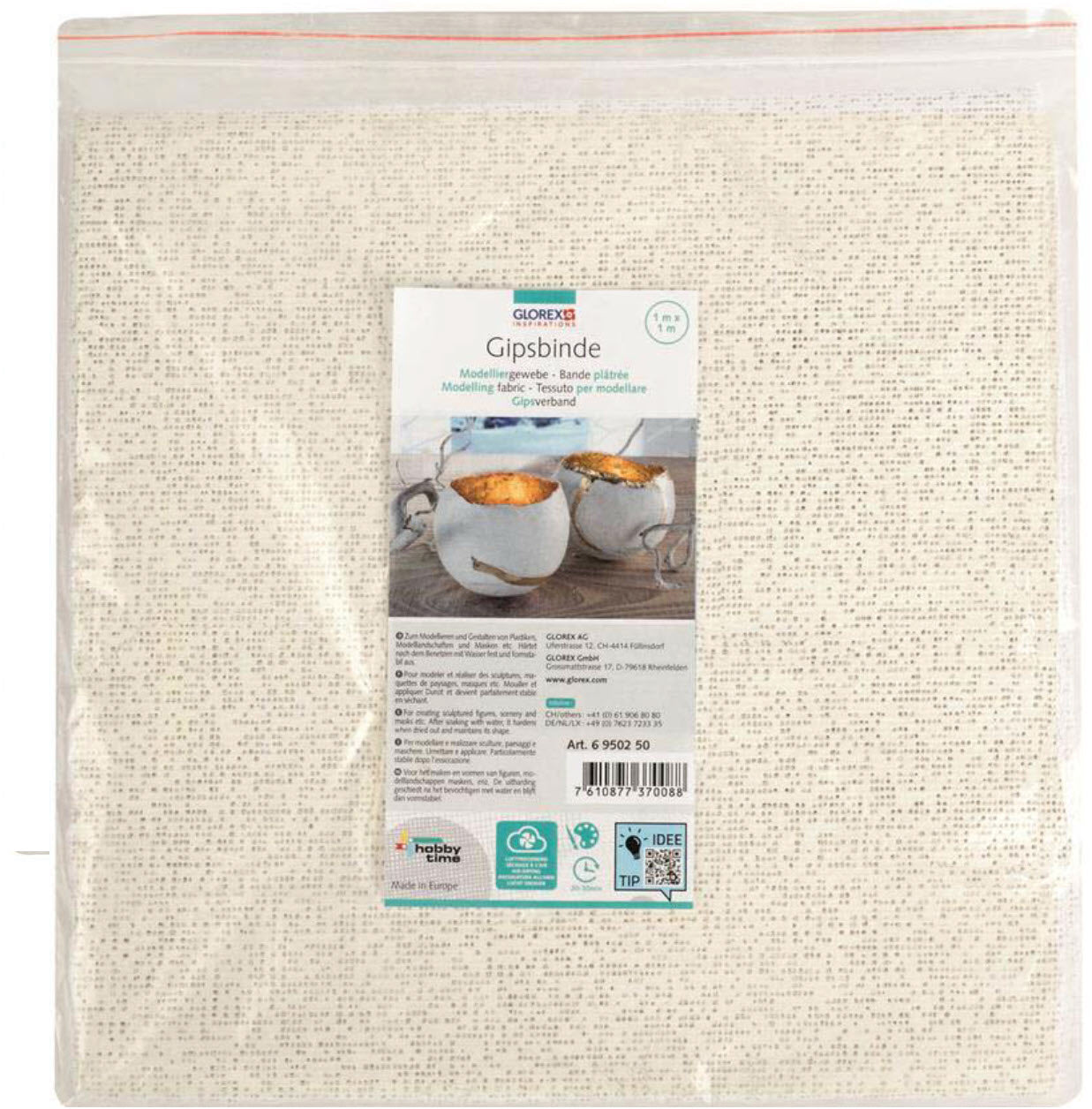 GLOREX Gipsbinde, Modelliergewebe, 29 × 32 × 2 cm, 420 g, Modell 6950250