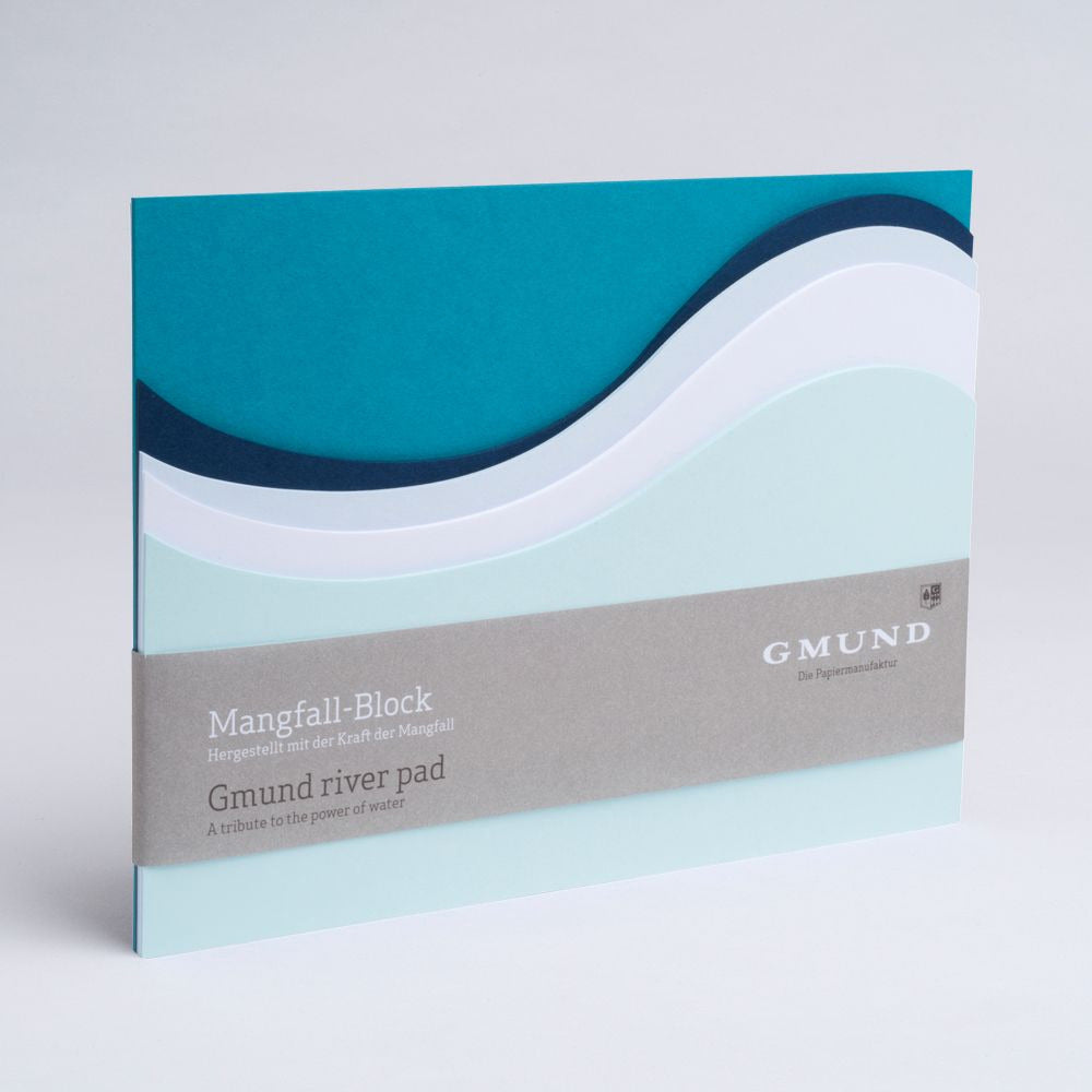 Gmund Berg&Tal Notizblock – A5 (215 × 155 mm) – blanko – 35 Blatt – mattes Papier – türkisblau