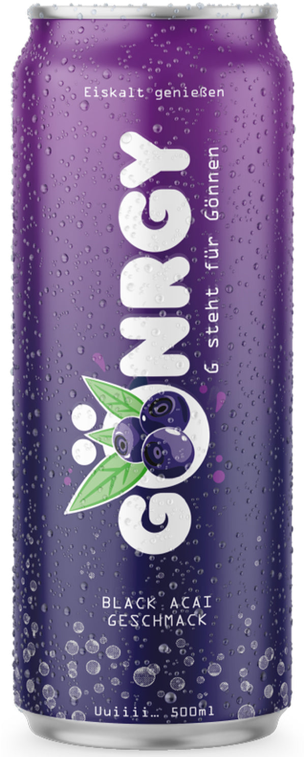 Gönergy Energy Drink Zero, Black Acai – 24 × 5 dl