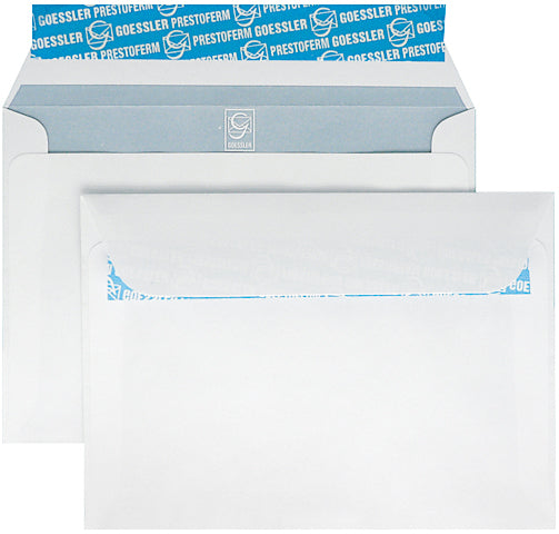 Goessler Couvert C5, ohne Fenster, Haftklebung, weiss, 100 g/m², mit Innendruck – 500 Stk.