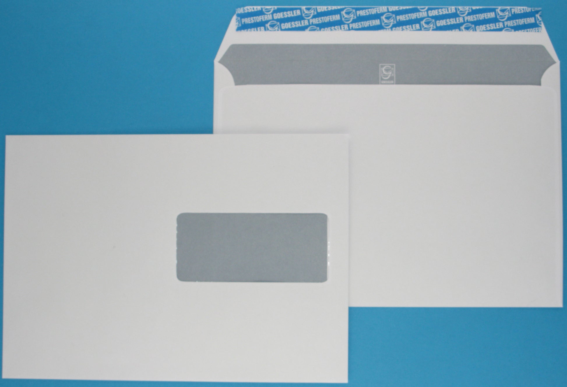 Goessler Couvert C5, mit Fenster, Haftklebung, weiss, 100 g/m², mit Innendruck – 500 Stk.