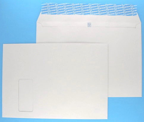 Goessler Couvert C4, mit Fenster, Haftklebung, grau, 120 g/m², Recyclingpapier – 250 Stk.