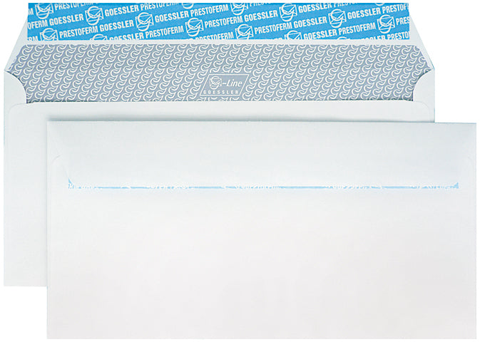 Goessler Couvert C5/6, ohne Fenster, Haftklebung, weiss, 100 g/m², G-Line, mit Innendruck – 500 Stk.
