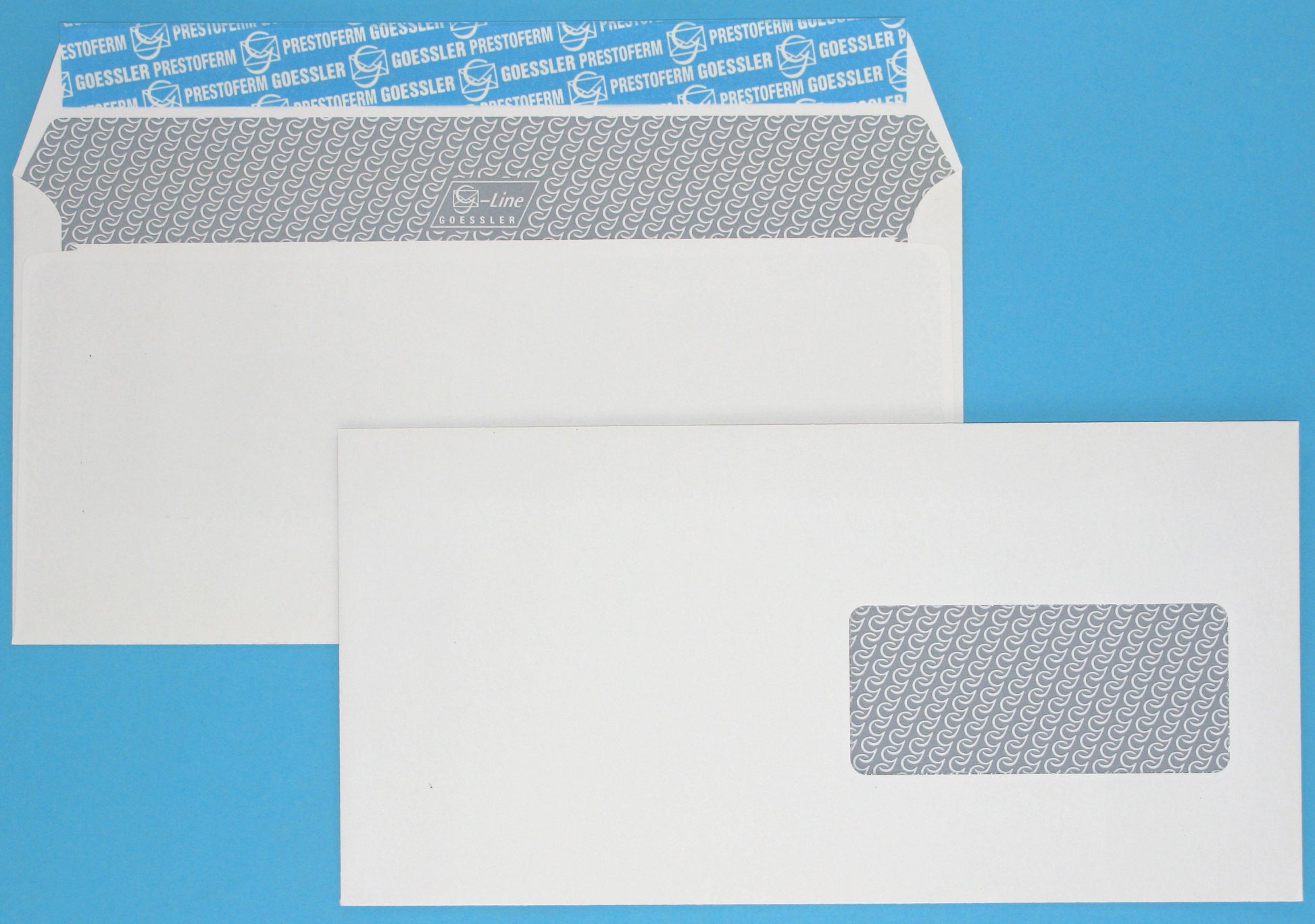 Goessler Couvert C5/6, mit Fenster, Haftklebung, weiss, 100 g/m², mit Innendruck – Goessler – 500 Stk.