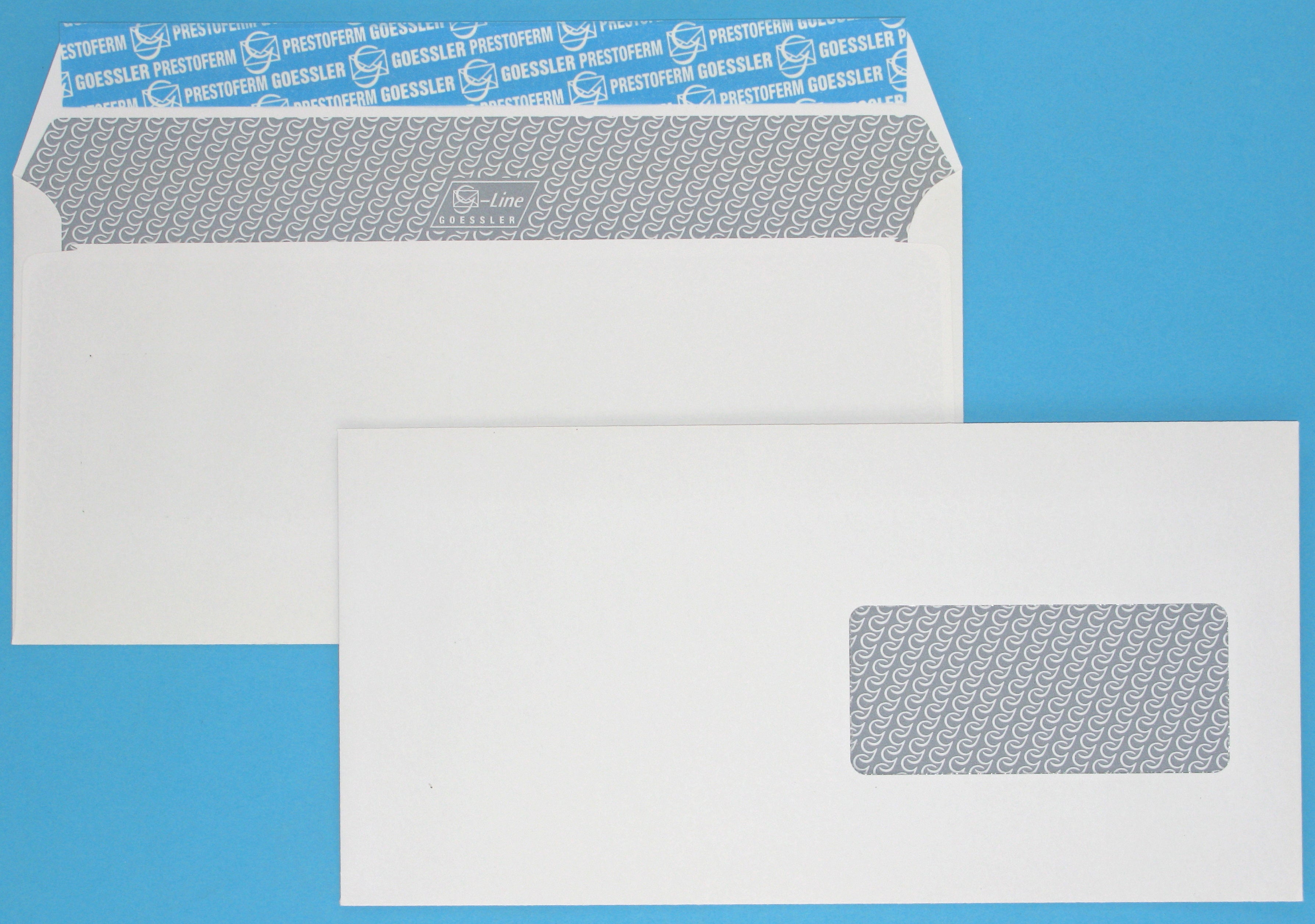 Goessler Couvert C5/6, mit Fenster, Haftklebung, weiss, 100 g/m², mit Innendruck – Goessler – 500 Stk.