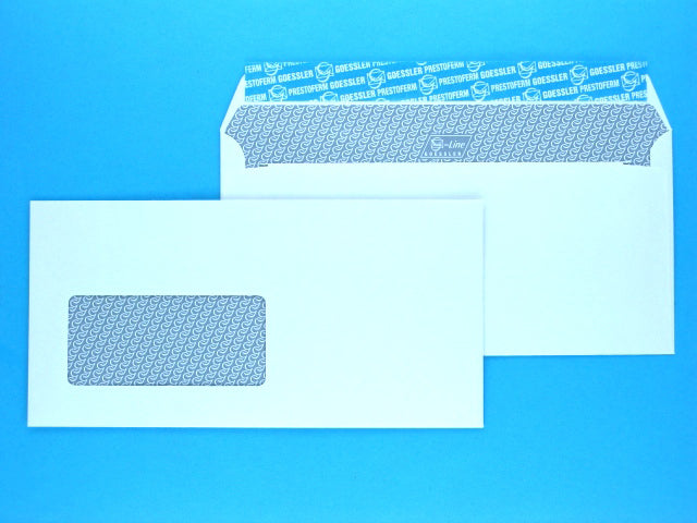 Goessler Couvert C5/6, mit Fenster, Haftklebung, weiss, 100 g/m², mit Innendruck – 500 Stk.