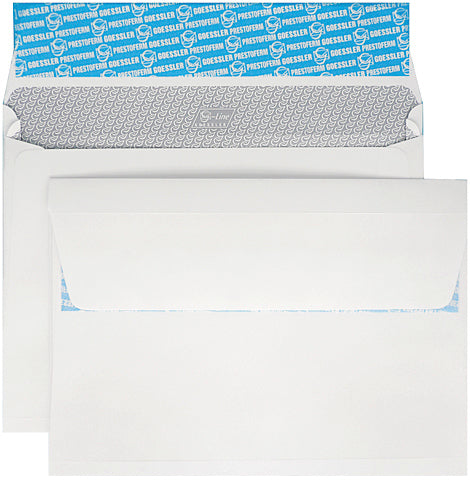 Goessler Seitenfaltentasche B5, ohne Fenster, weiss, 120 g/m² – 250 Stk.