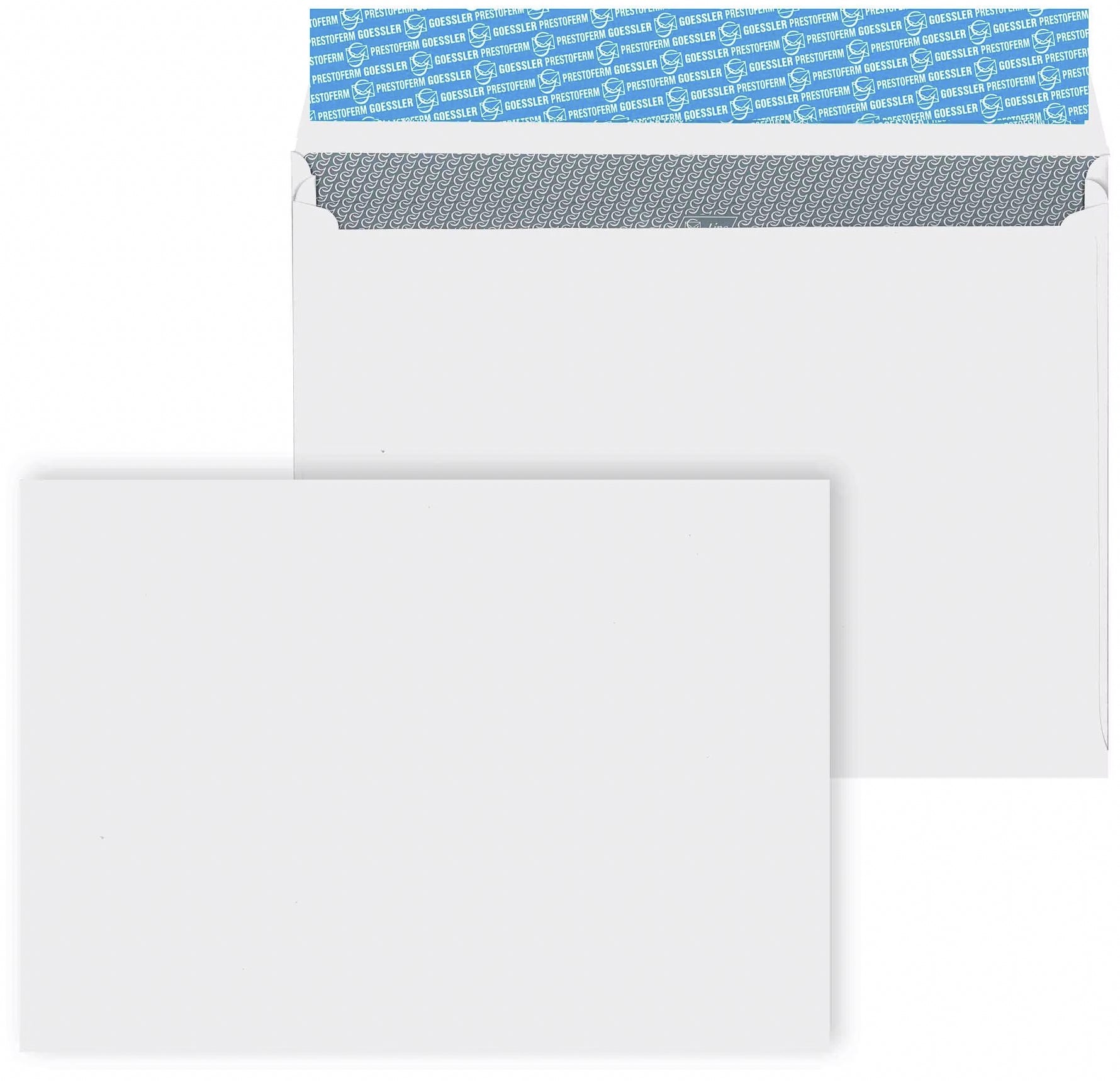 Goessler Seitenfaltentasche C4, ohne Fenster, selbstklebend, weiss, 120 g/m² – 100 Stk.