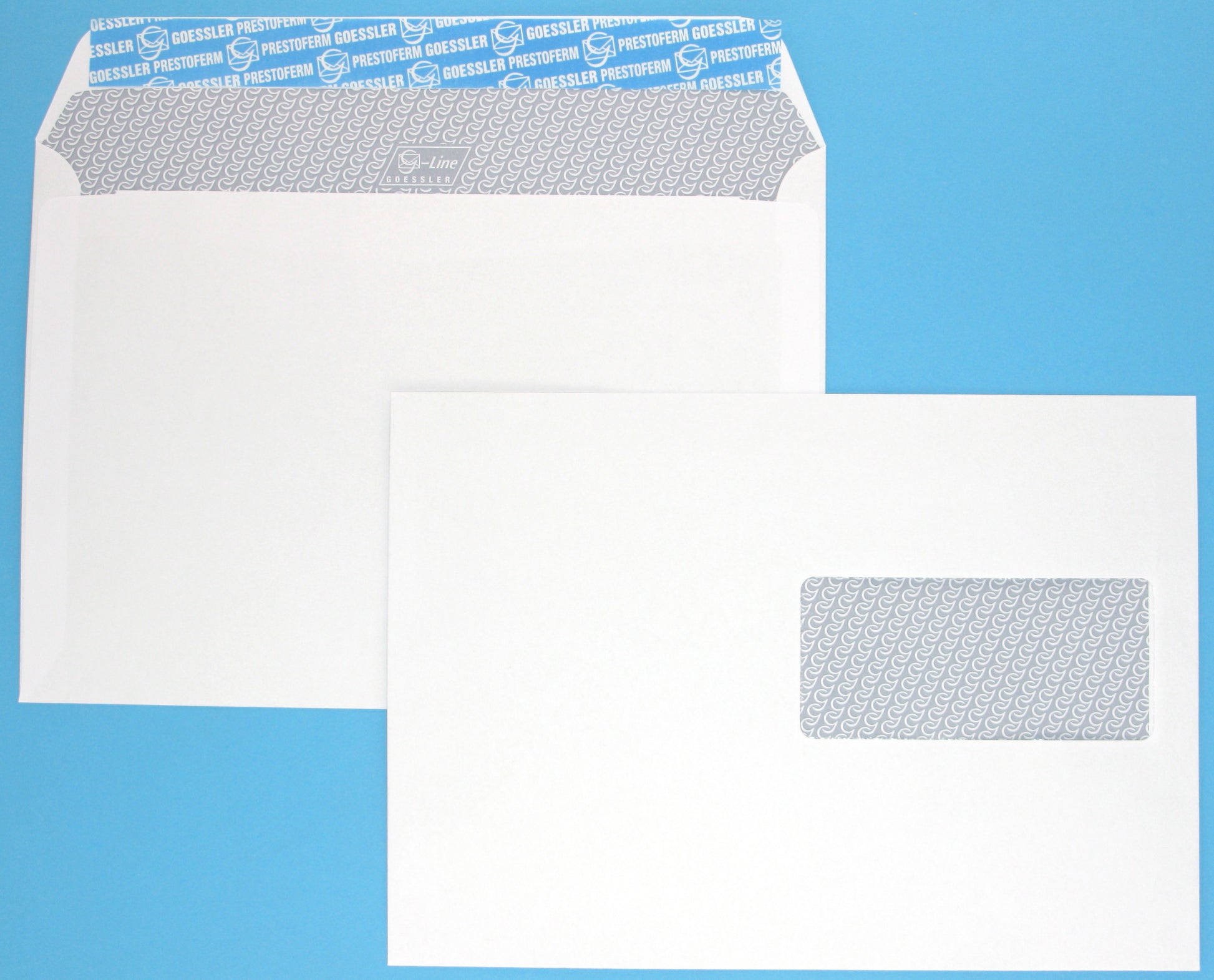 Goessler Couvert C5, mit Fenster, Haftklebung, weiss, 80 g/m², mit Innendruck – 500 Stk.
