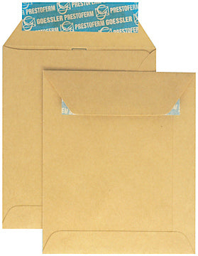 Goessler Couvert 105 × 125 mm, ohne Fenster, selbstklebend, braun, 100 g/m²
