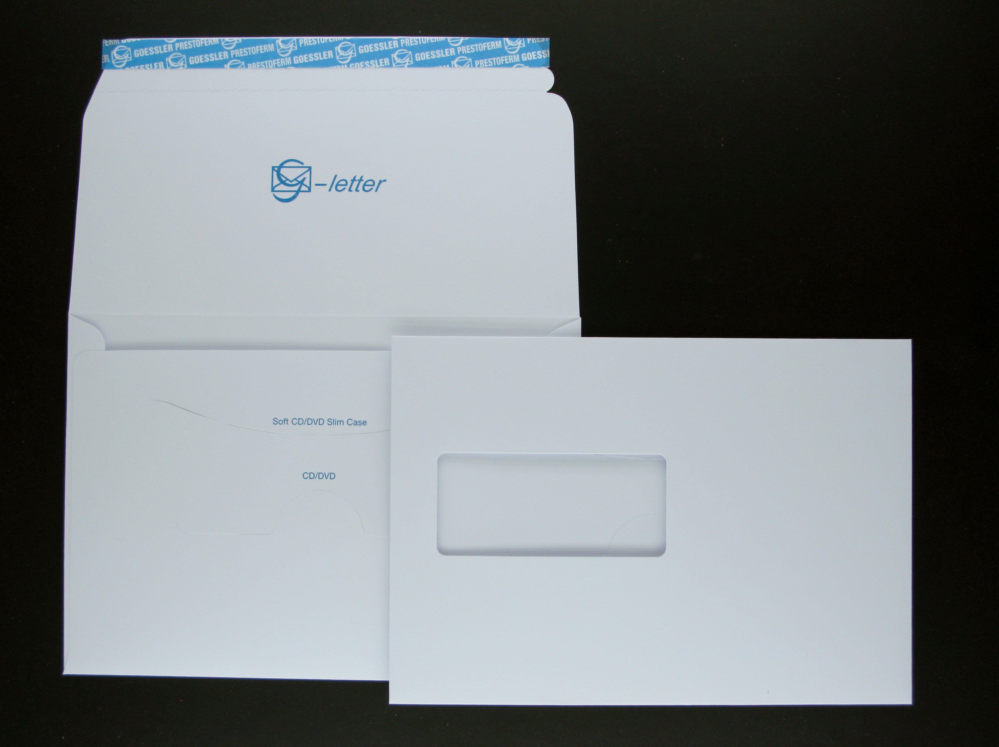Goessler Karton-Versandtasche C5, mit Fenster links, selbstklebend, Papier, für CD/DVD
