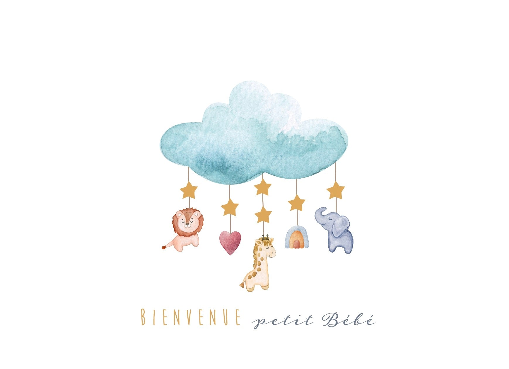 Goldbek Geburtskarte – B6, Baby Mobile