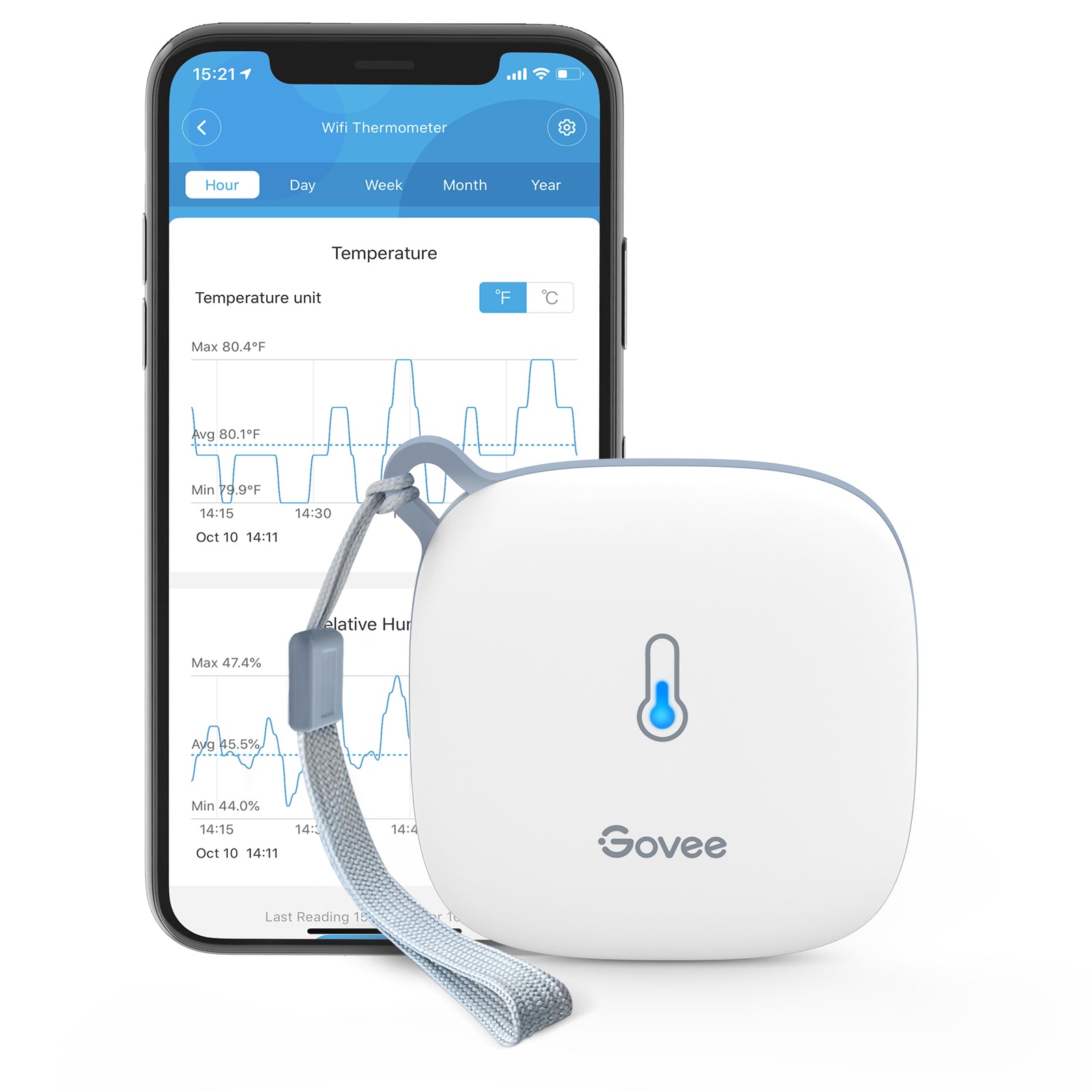 Govee H5179001 Temperatur-/Feuchtesensor – WLAN, ±0,3 °C, ±3 % rF