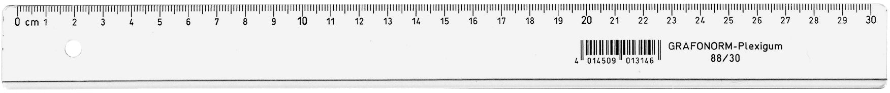 Grafonorm Lineal – 17,2 cm – Tuschekante – Transparent