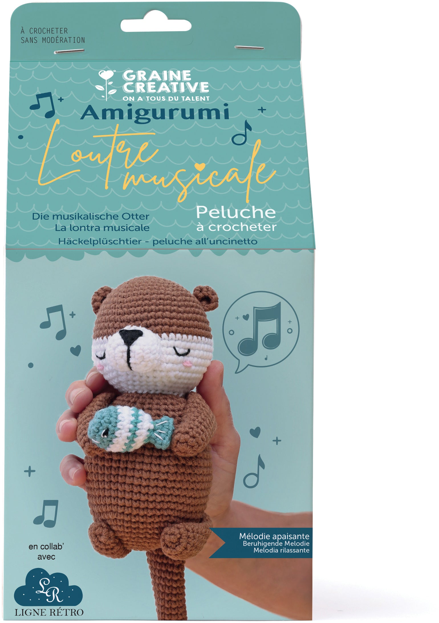 Graine creative GC-420286 Häkelset Amigurumi Otter – Mehrfarbig, Ndl 3 mm