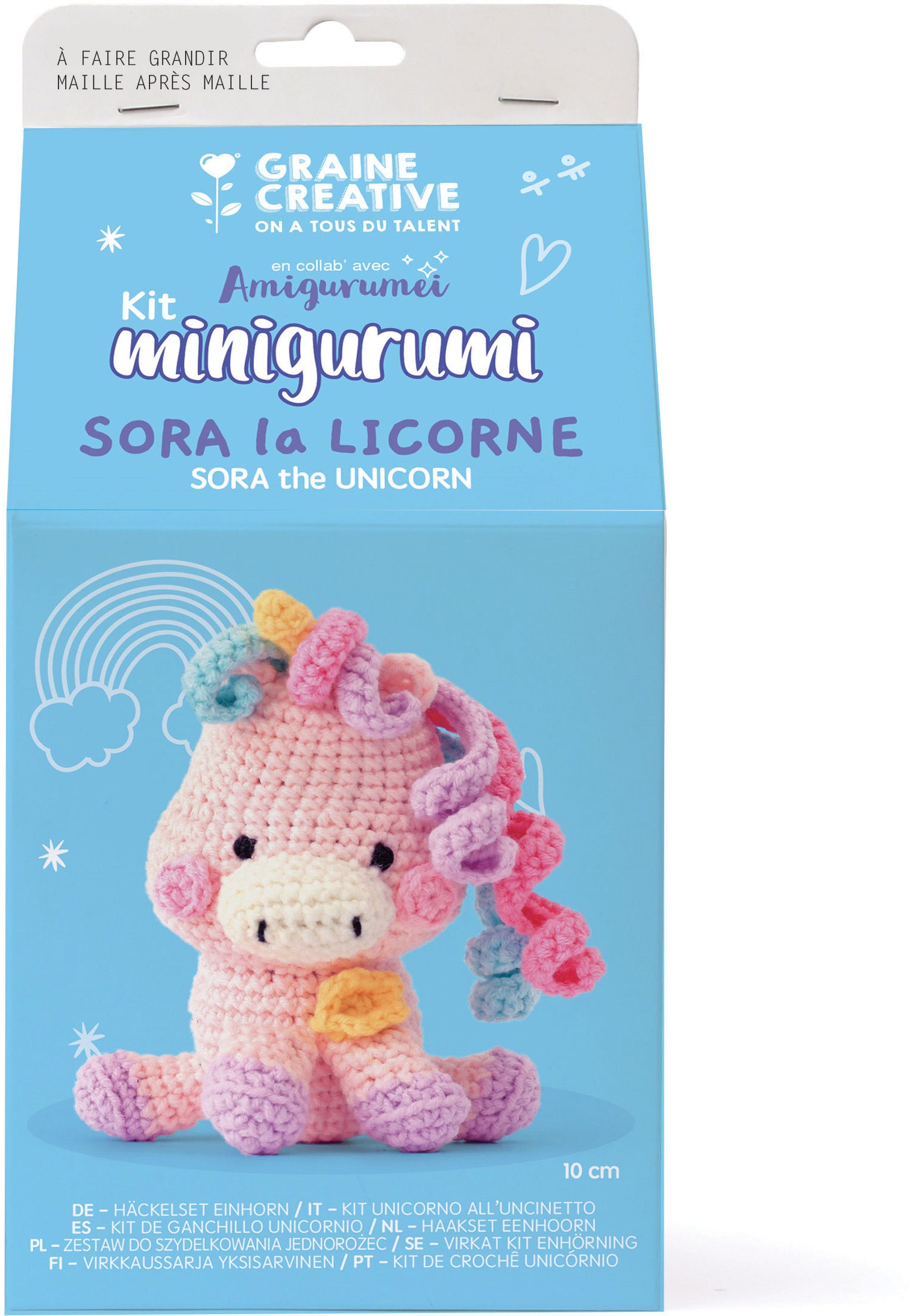 Graine creative Bastelset (Minigurumi-Kit) – Einhorn
