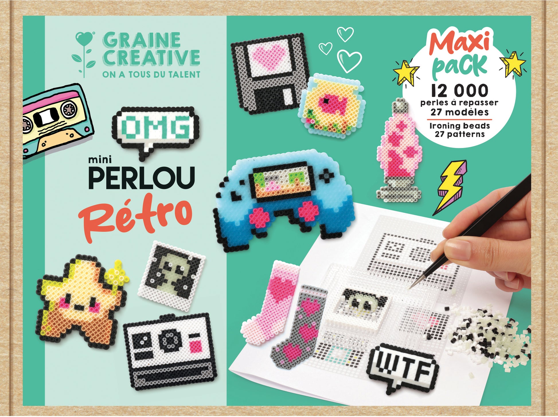 Graine creative Mini-Perlen-Set – Retro (Kawaii)