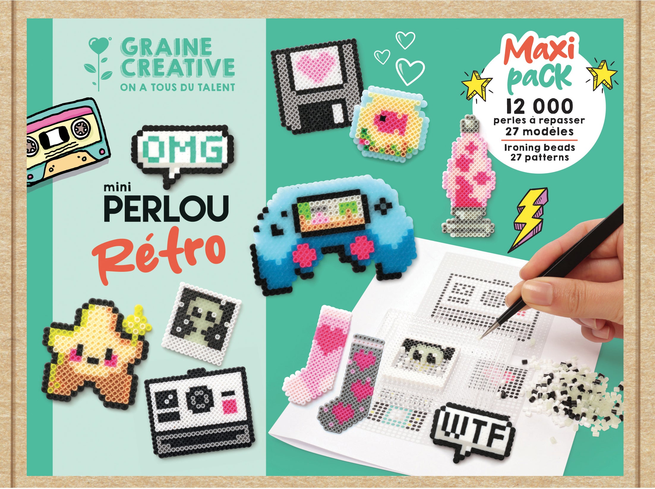 Graine creative Mini-Perlen-Set – Retro (Kawaii)