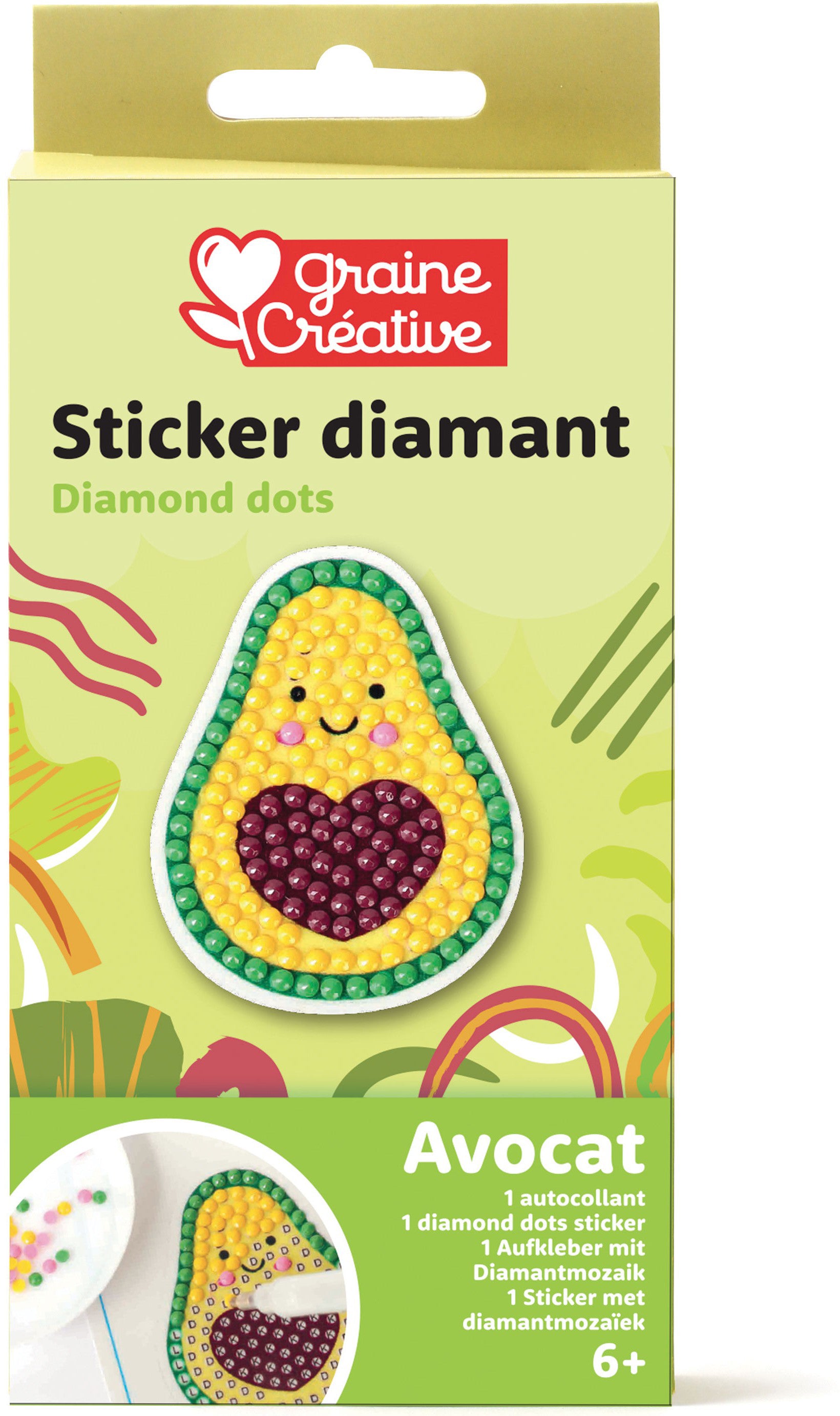 Graine creative Diamond-Painting-Set – Avocado – 15 × 7 cm – GC-750271
