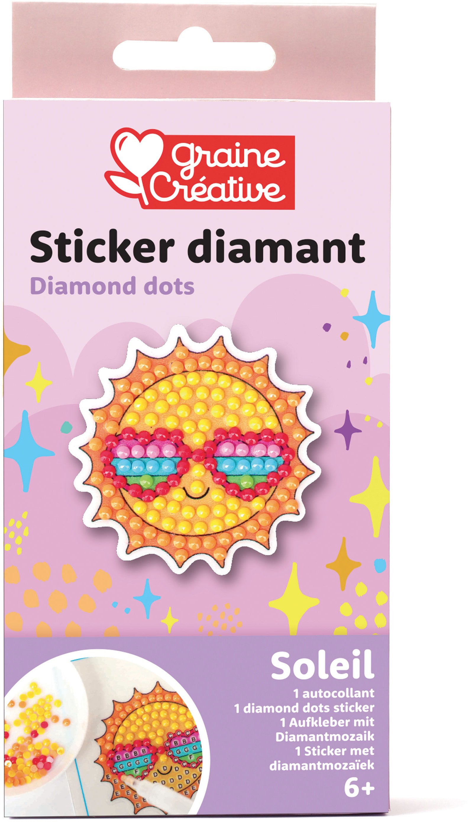 Graine creative Diamond-Painting-Set – Sonne – 15 × 7,5 cm