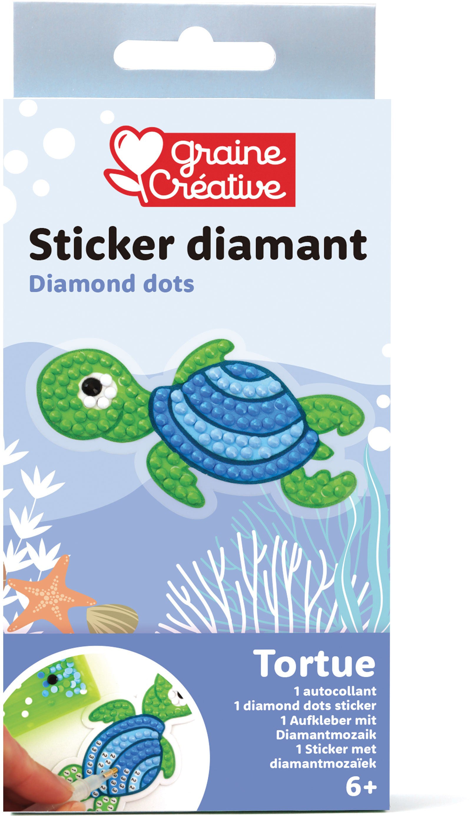 Graine creative Diamond-Painting-Set – Schildkröte – 15 × 7,5 cm – GC-750277