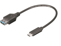 M-Cab USB-C (Stecker) auf USB-A (Buchse) Adapter, USB 3.2 Gen 1, 20 cm