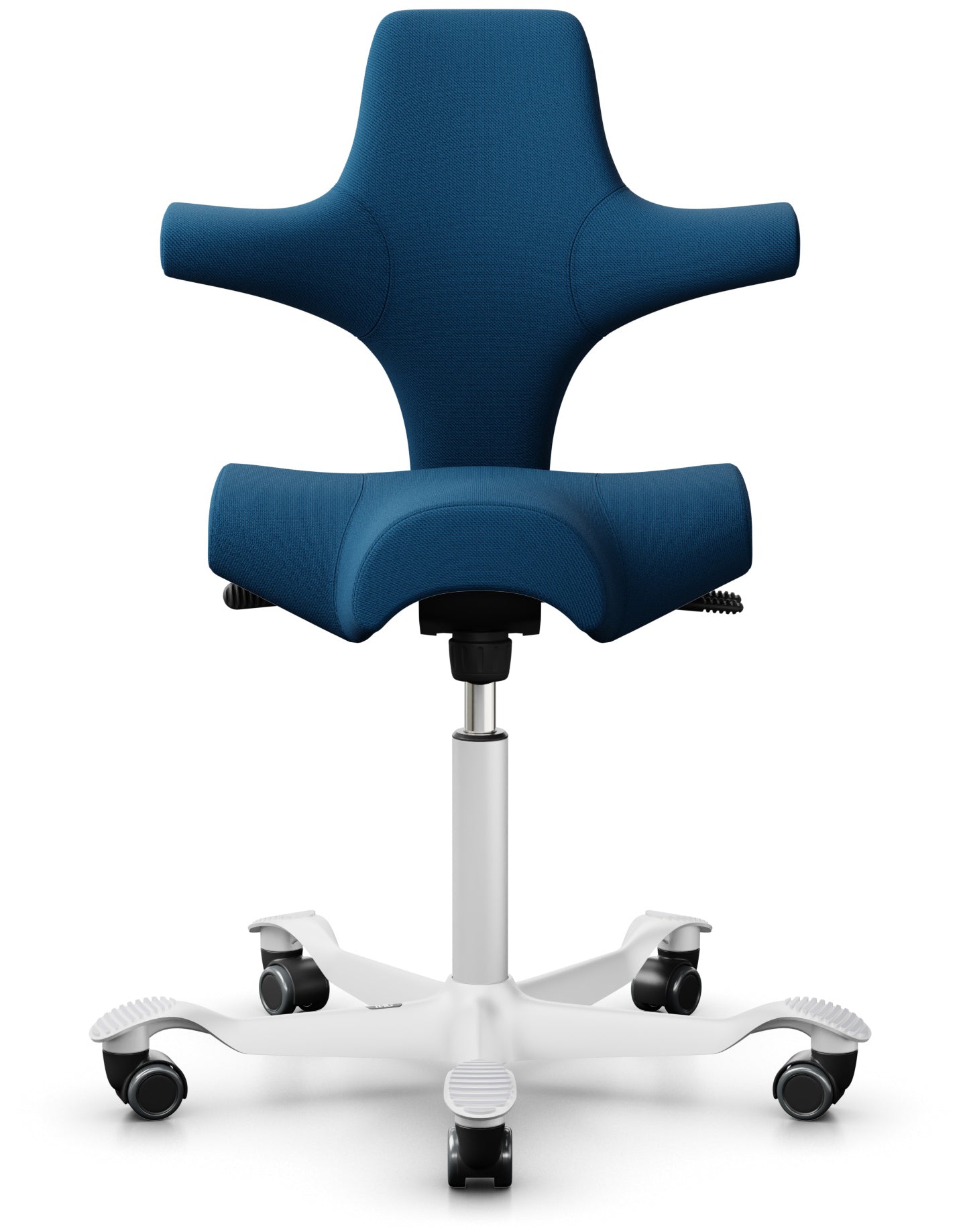 Hag HÅG Capisco 8106 Bürostuhl – Sattelsitz – Blau/Weiss, BalancedMovement-Wippmechanik, 47–65,5 cm