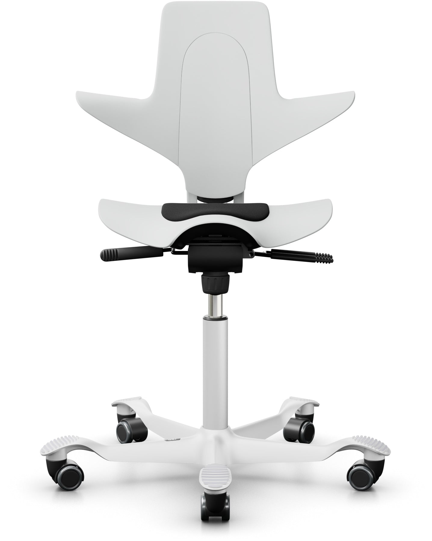 HAG Capisco Puls 8010 Bürostuhl – Kunststoffschale – Weiss, bis 120 kg