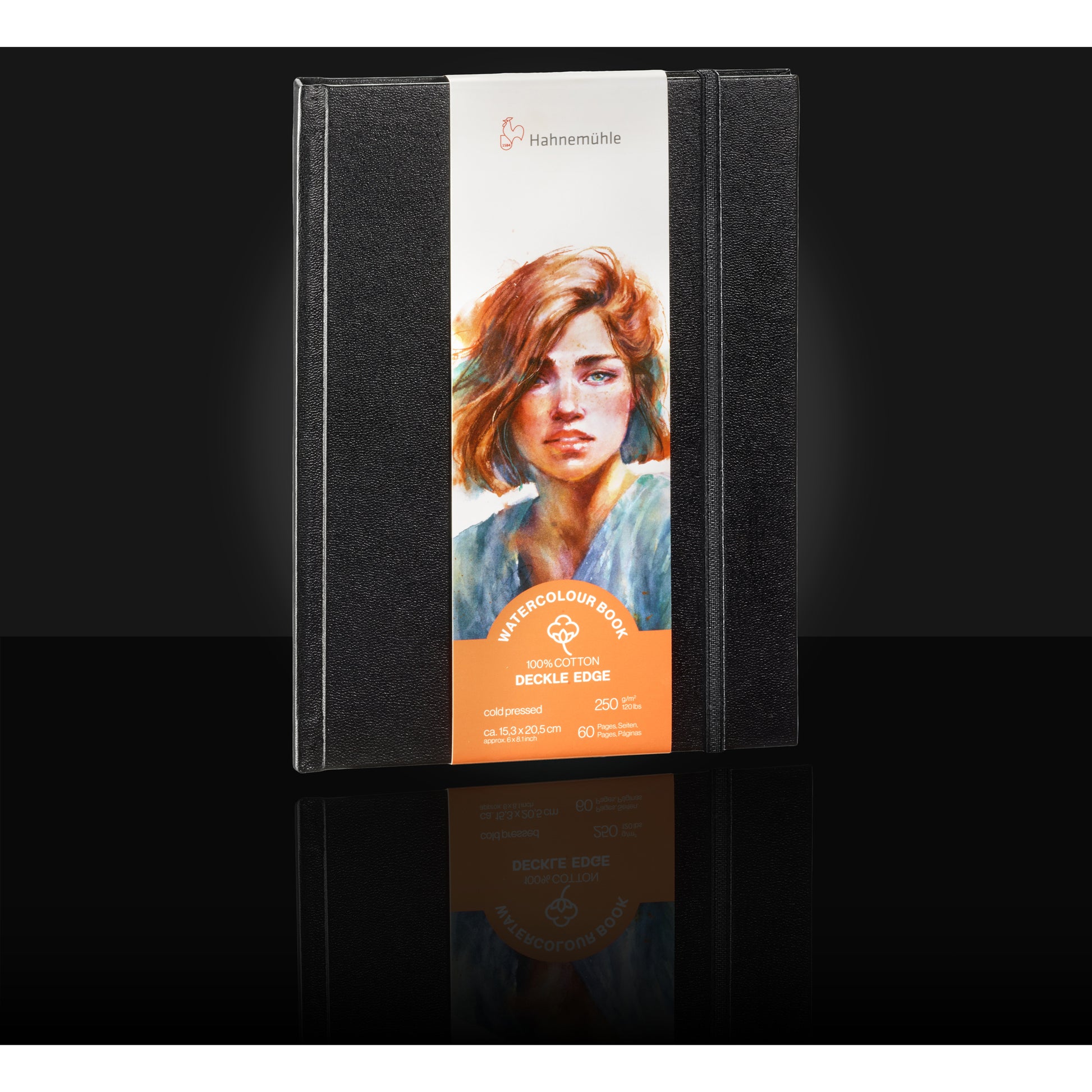 Hahnemühle Aquarellblock – 15,3 × 20,5 cm – 250 g/m² – 30 Blatt, weiss, strukturiert