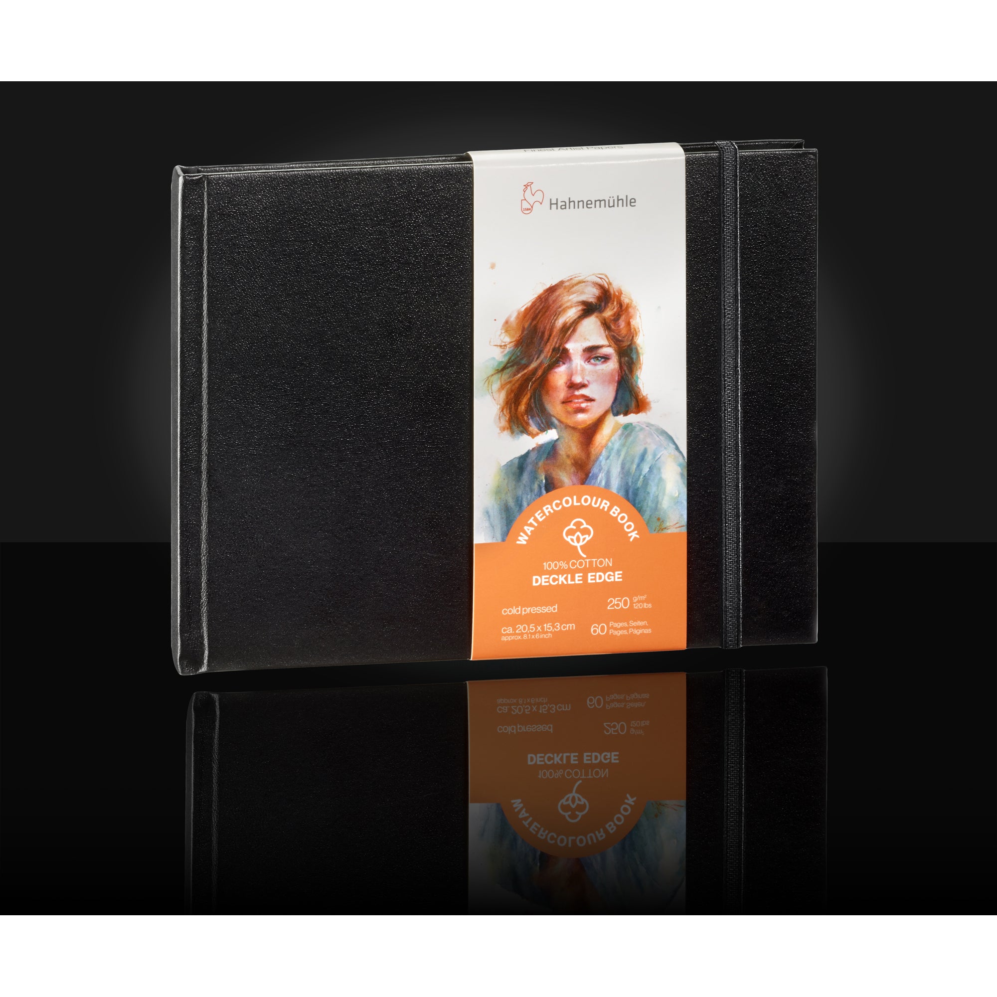 Hahnemühle Aquarellblock – 20,5 × 15,3 cm – 250 g/m² – 30 Blatt – weiss, feinkörnig – für Aquarell & Gouache