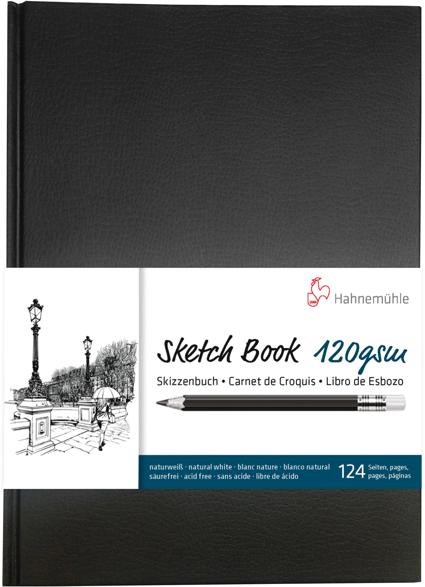 Hahnemühle Skizzenbuch – A3 – 120 g/m² – Hardcover – 64 Blatt – Schwarz