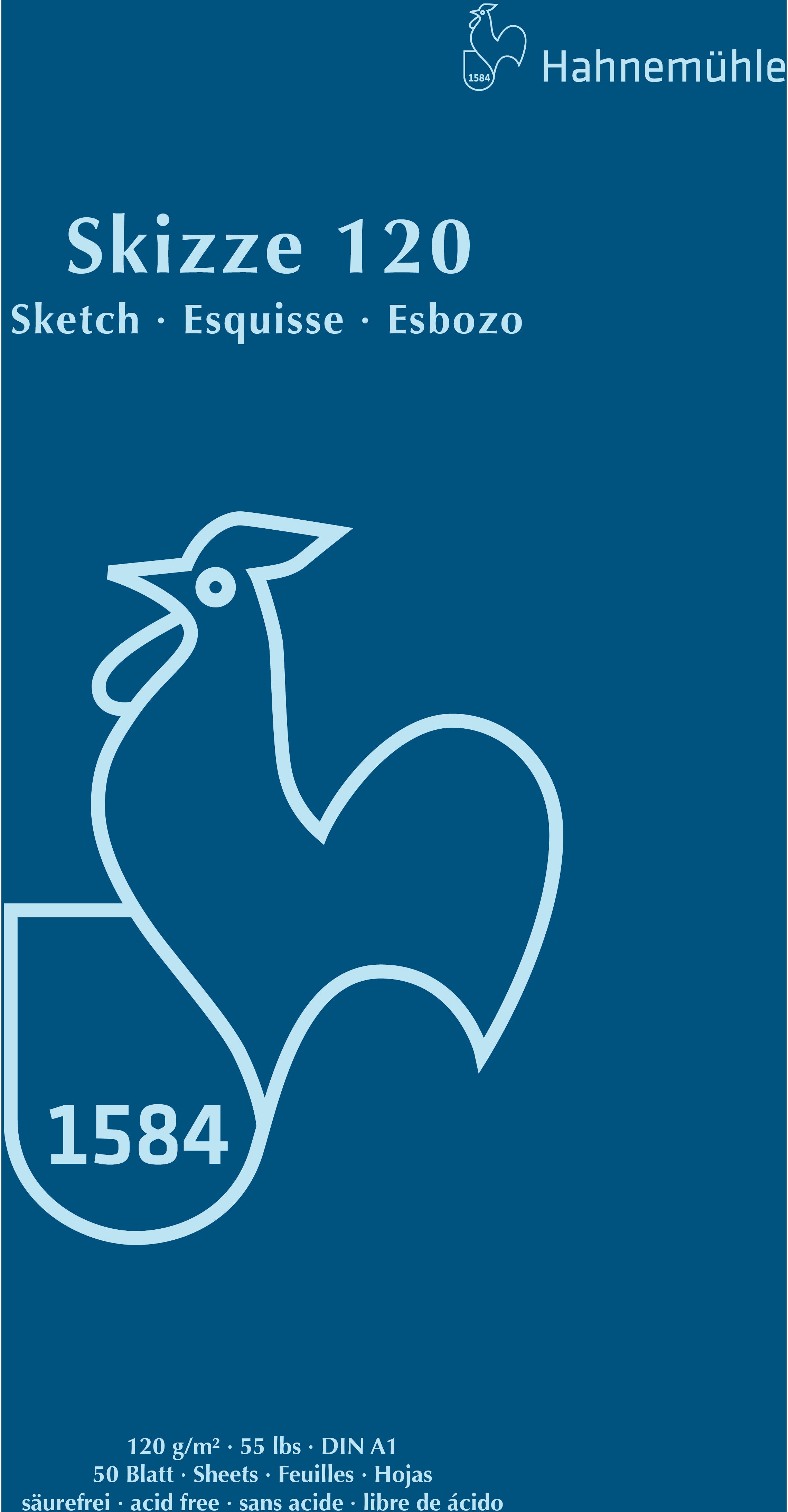 Hahnemühle Skizzenblock – A1 – 120 g/m² – 50 Blatt