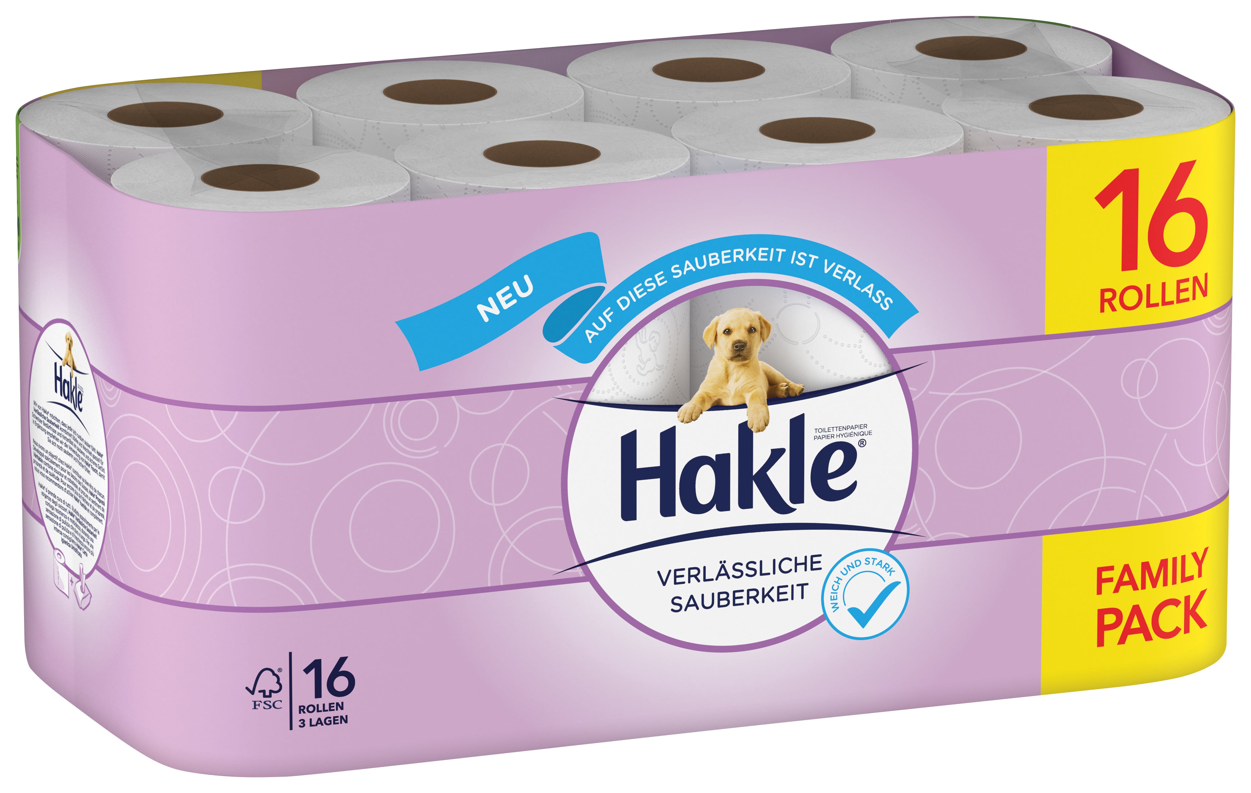Hakle Toilettenpapier – 3-lagig – 16 Rollen