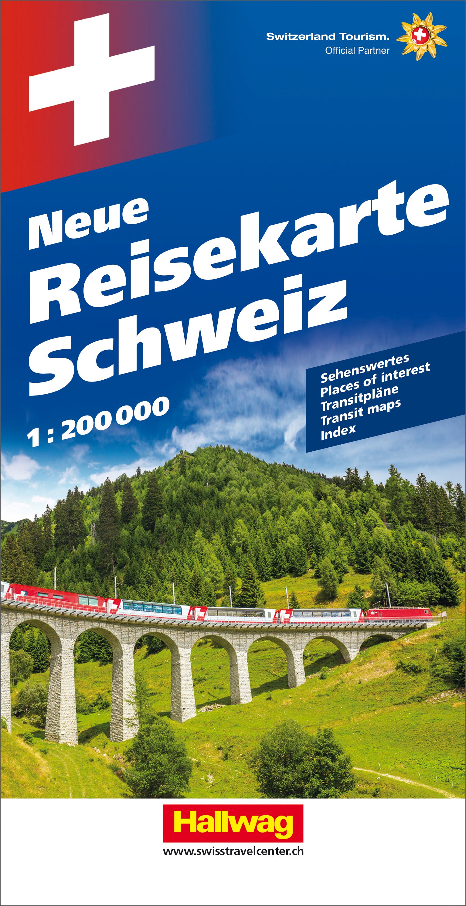 Hallwag Reisekarte Schweiz – 1:200'000