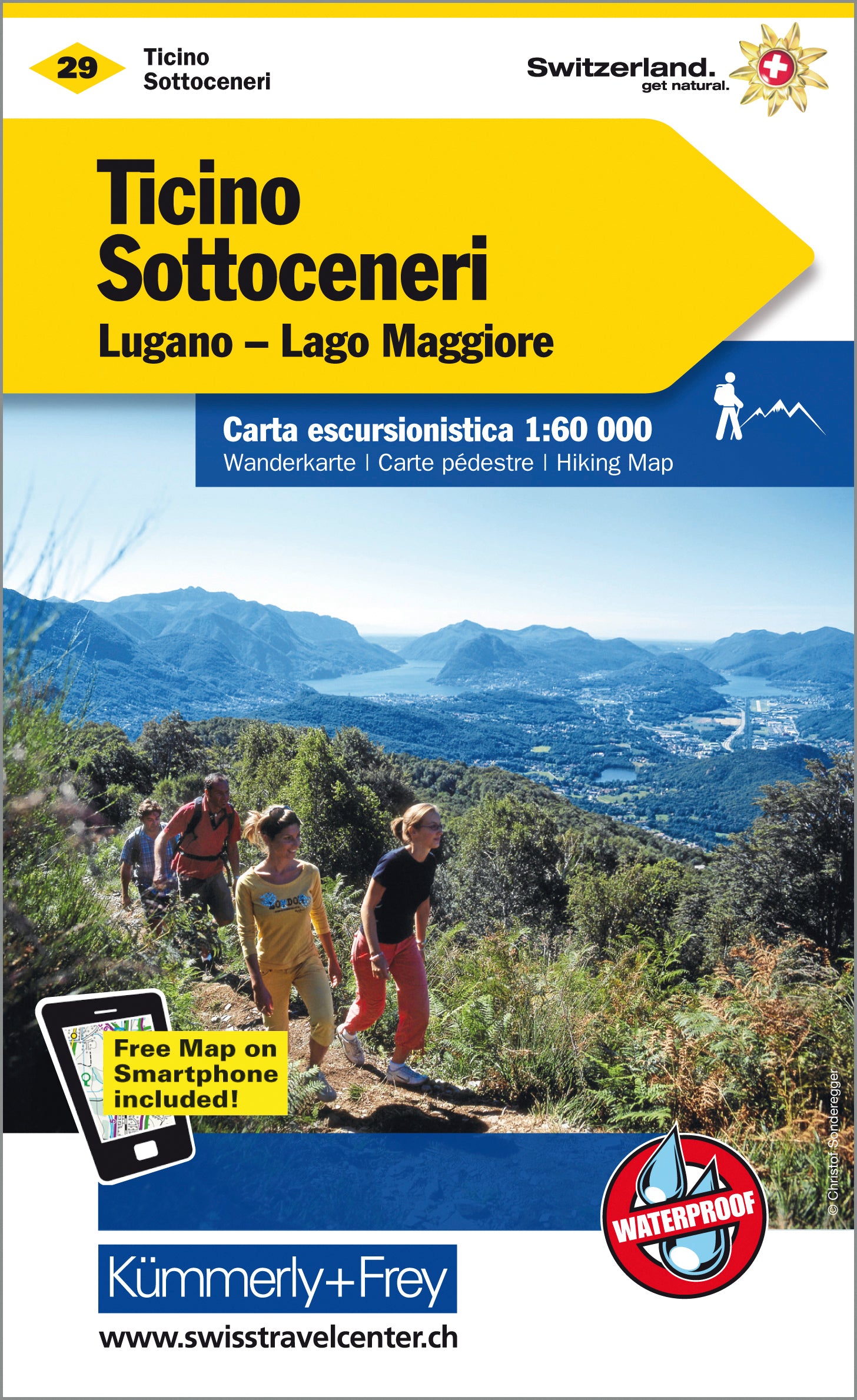 Hallwag Kümmerly+Frey Kümmerly+Frey Wanderkarte Tessin Sottoceneri – 126 × 203 mm – 32 Blätter