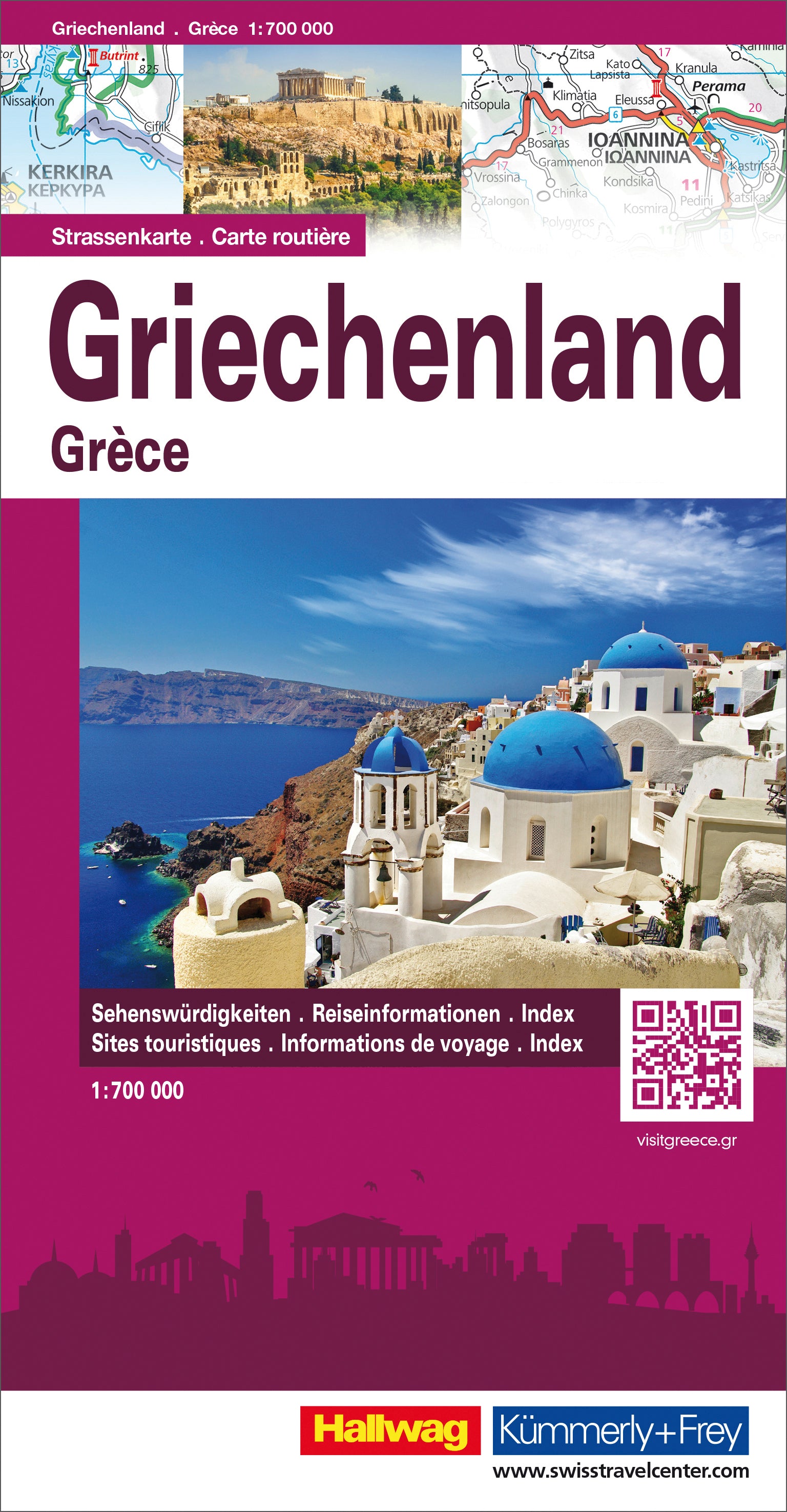 Hallwag Strassenkarte – 1:800'000 – 132×18×253 mm – Griechenland – 160 g