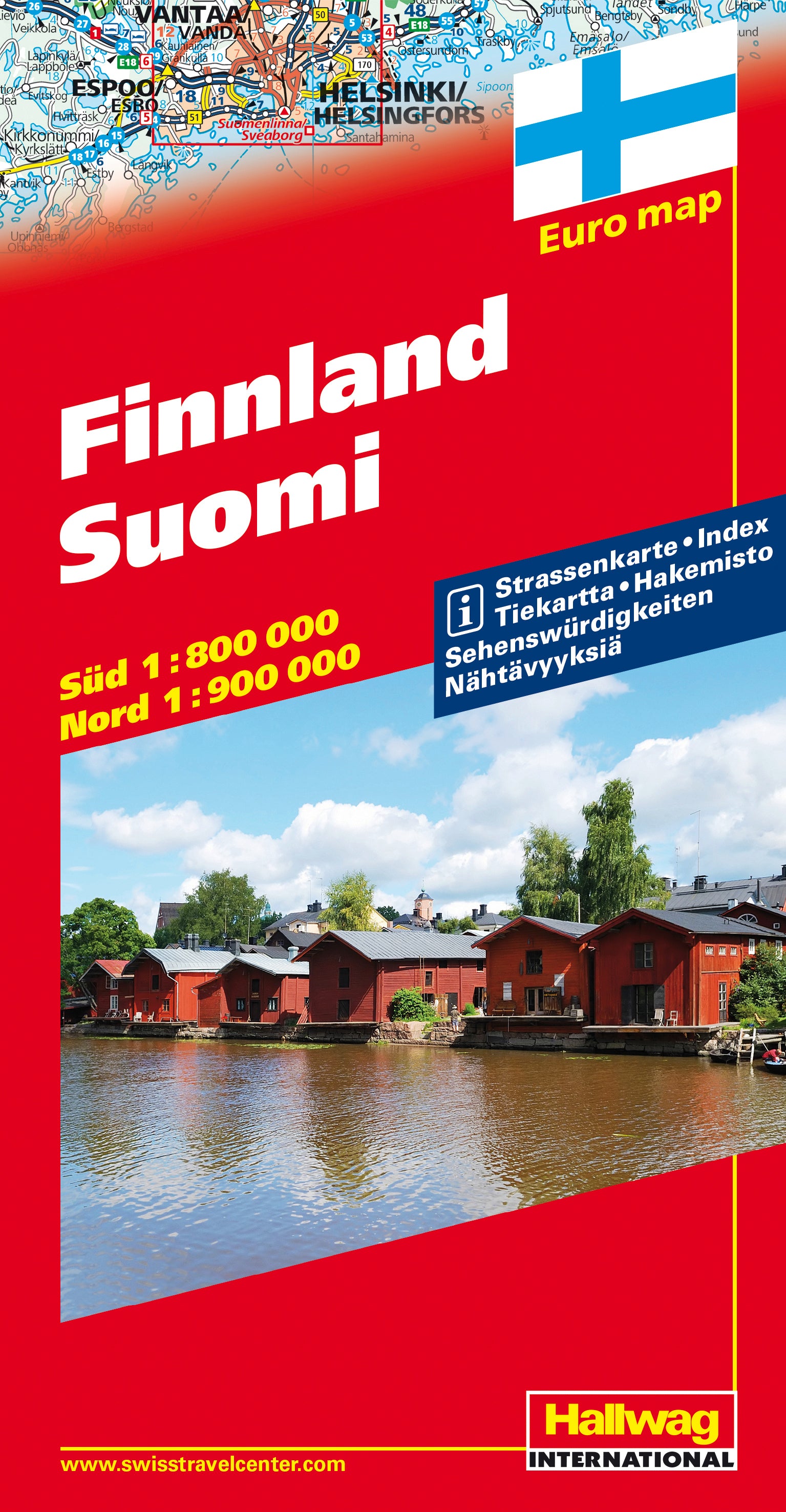 Hallwag Strassenkarte Finnland – 1:800'000 – 130×15×250 mm – 164 g