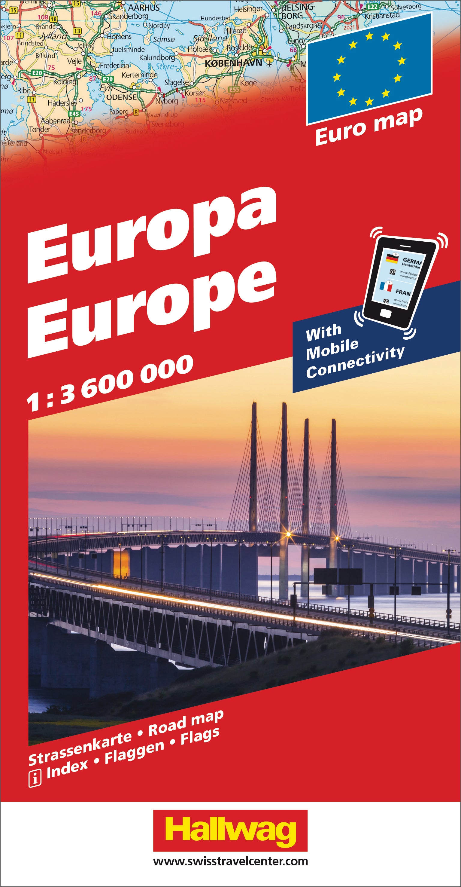 Hallwag Strassenkarte Europa – 1:3,6 Mio.
