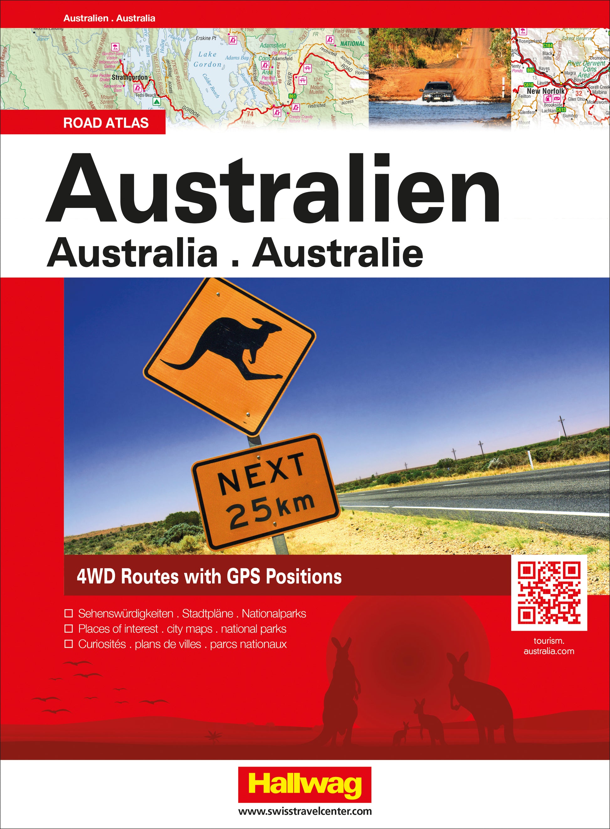 Hallwag Strassenatlas Australien – mit Stadtplänen, Index – 1367 g