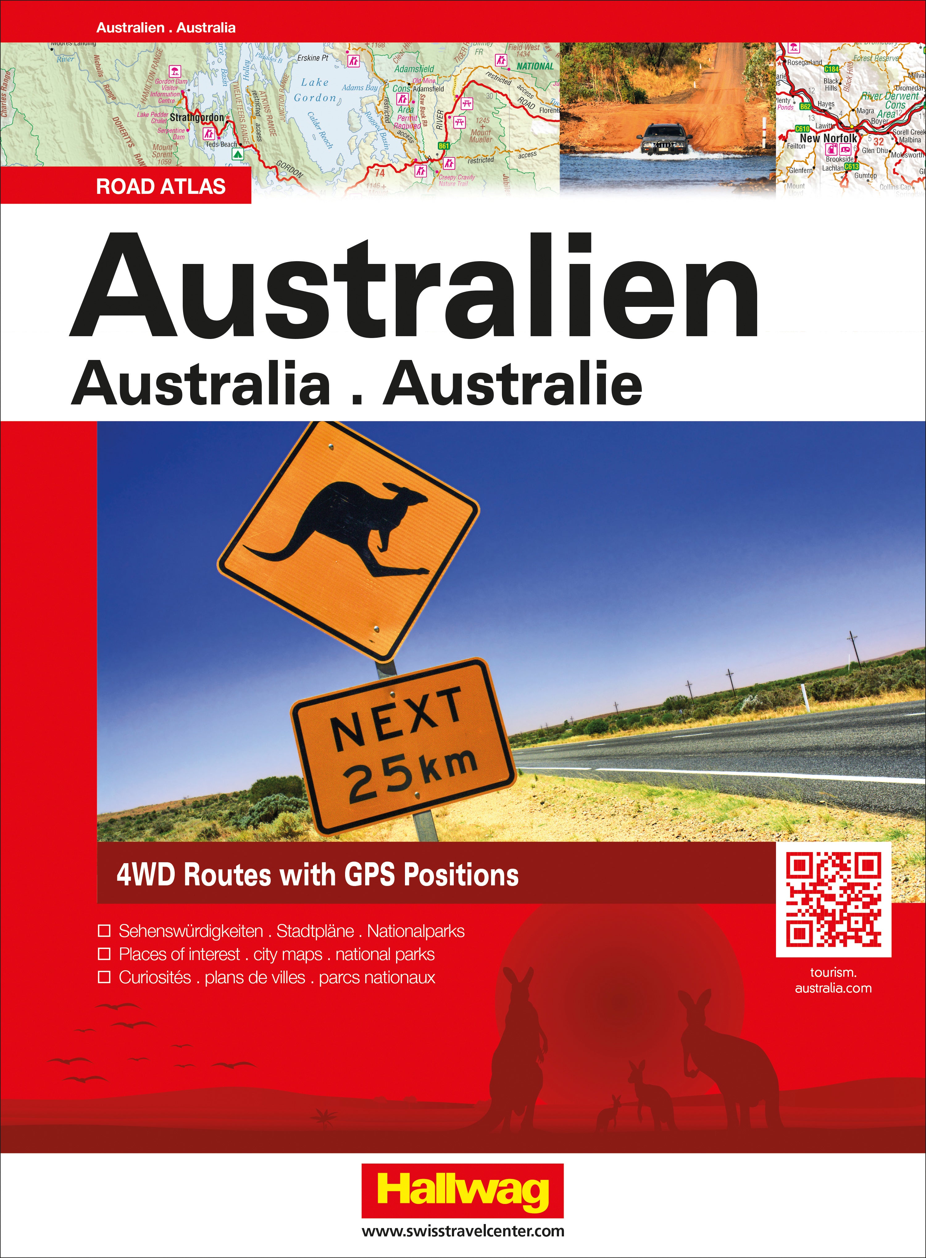 Hallwag Strassenatlas Australien – mit Stadtplänen, Index – 1367 g