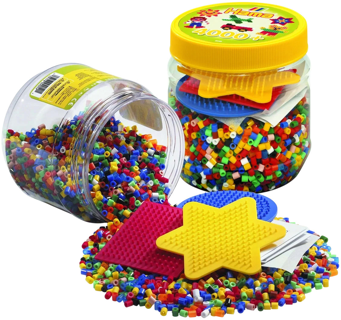 Hama Midi Bügelperlen-Set – 4000 Perlen, 3 Platten