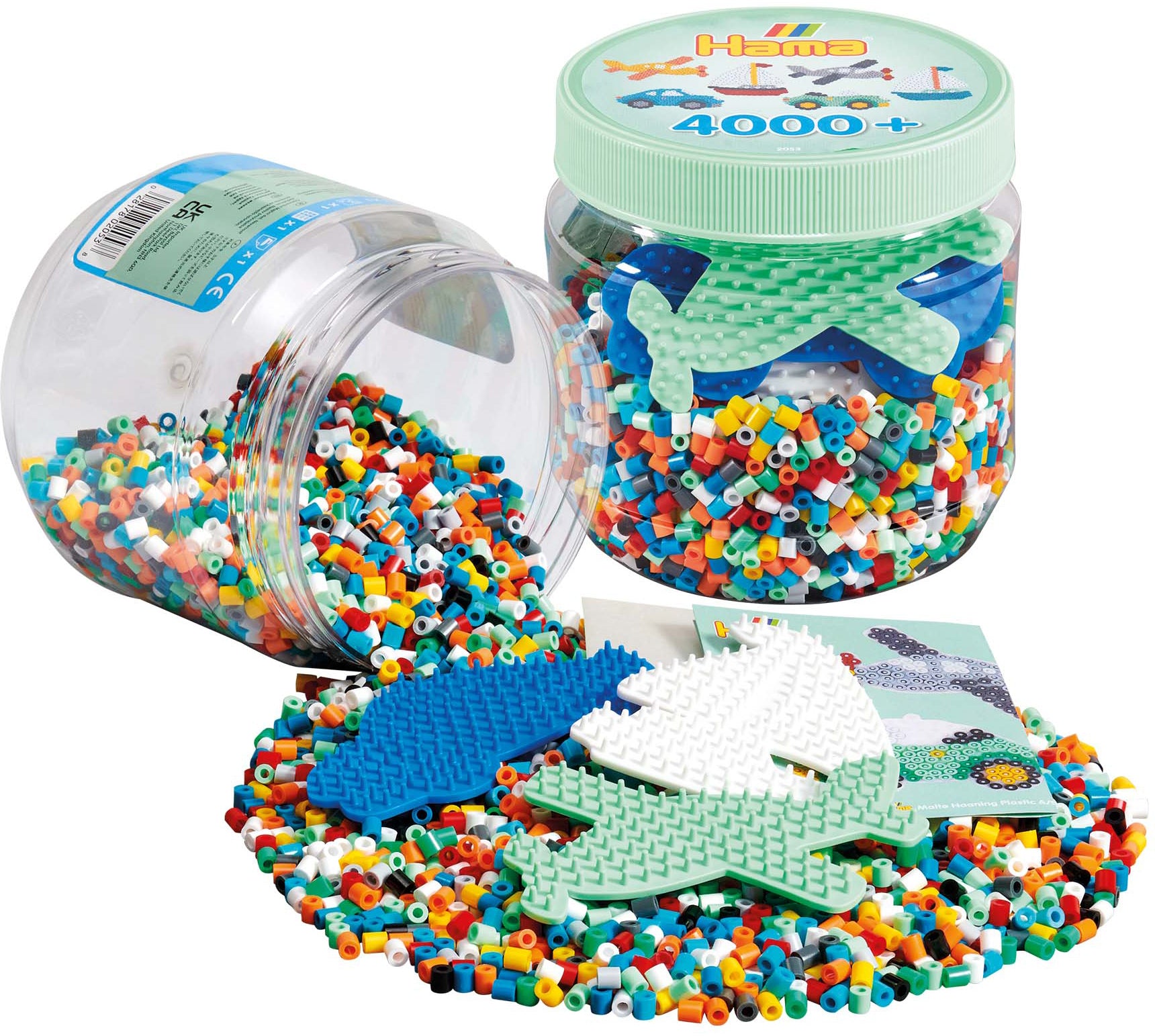 Hama Beads Hama – Bügelperlen-Set midi – 4000 Perlen, 3 Steckplatten – ab 5 Jahren