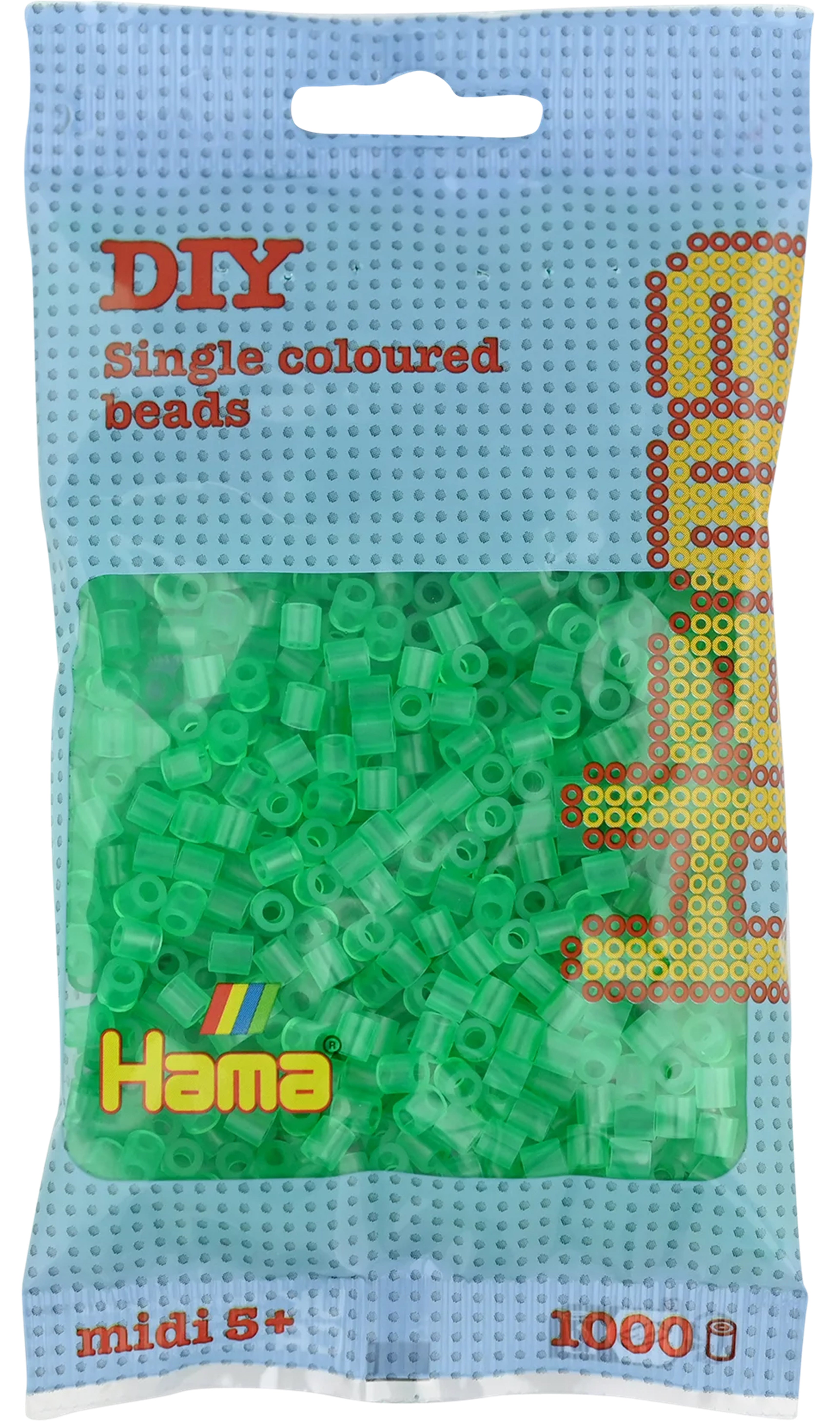 Hama Bügelperlen, Midi, Transparent-Grün, 1'000 Stk.