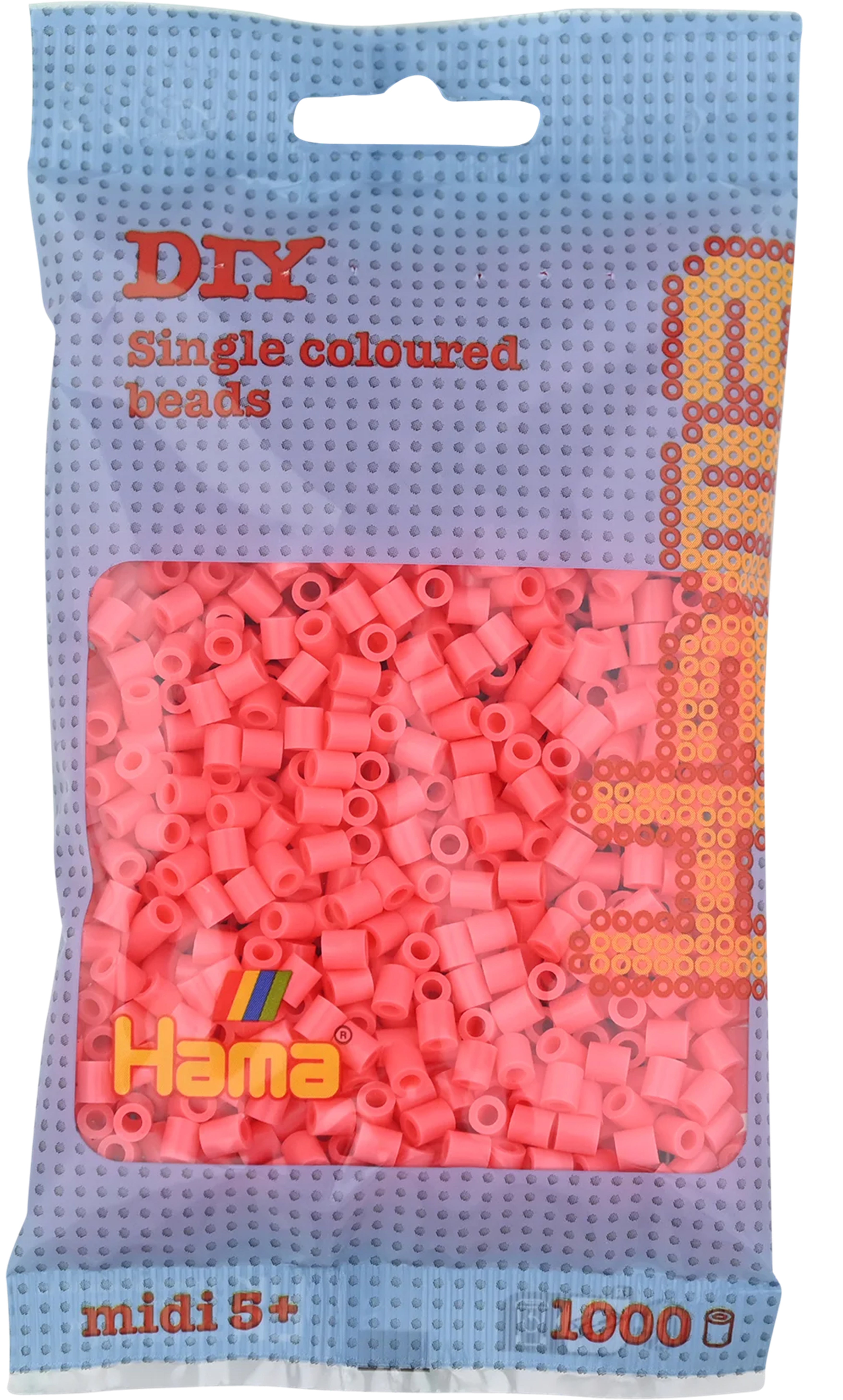 Hama Midi Bügelperlen, Pastellrot, 1'000 Stk., G10120744