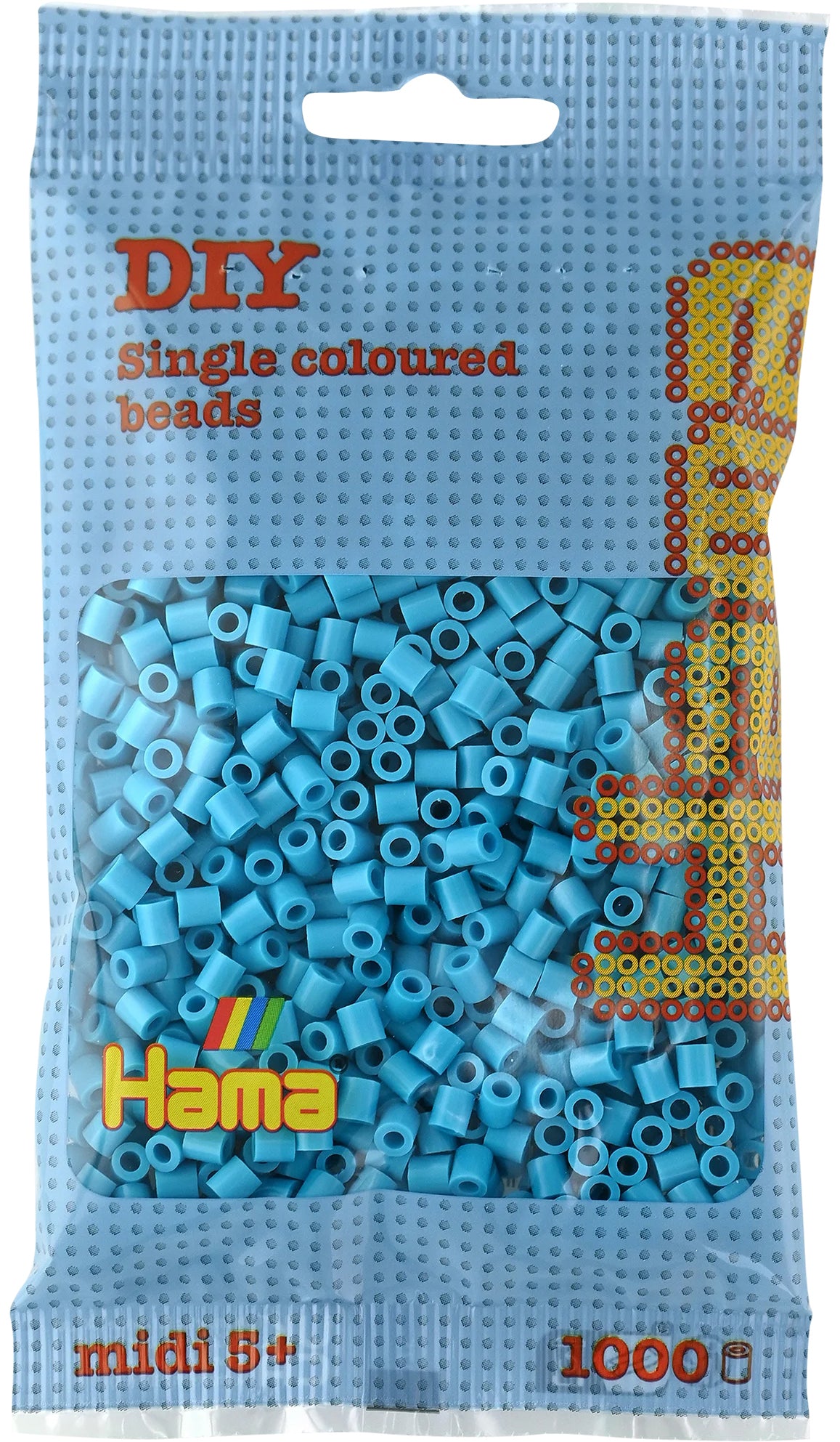 Hama Midi Bügelperlen, Azurblau, 1 000 Stk., Modell G10120749